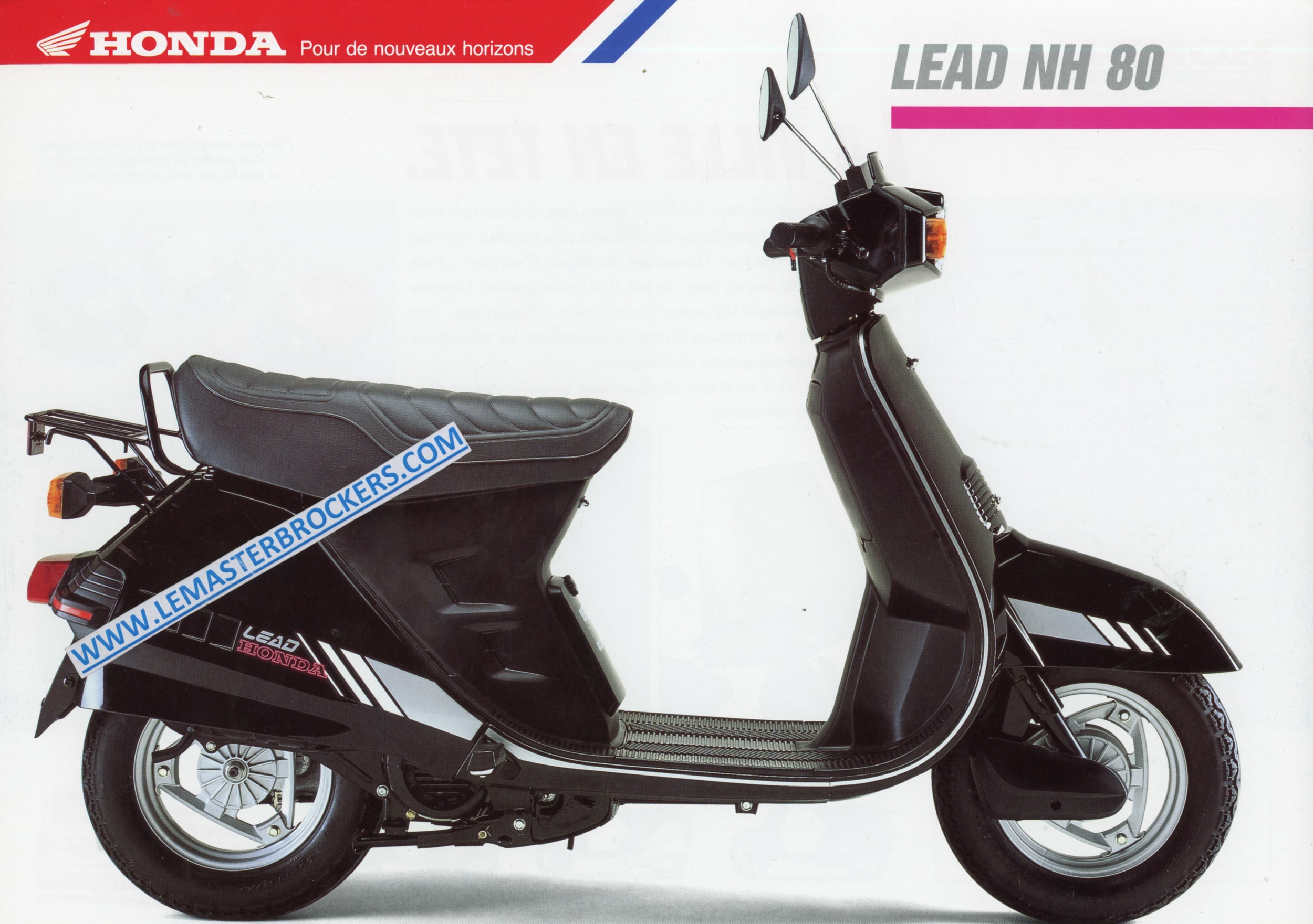 PROSPECTUS-SCOOTER-HONDA-LEAD-NH-80-NH80-LEMASTERBROCKERS-BROCHURE