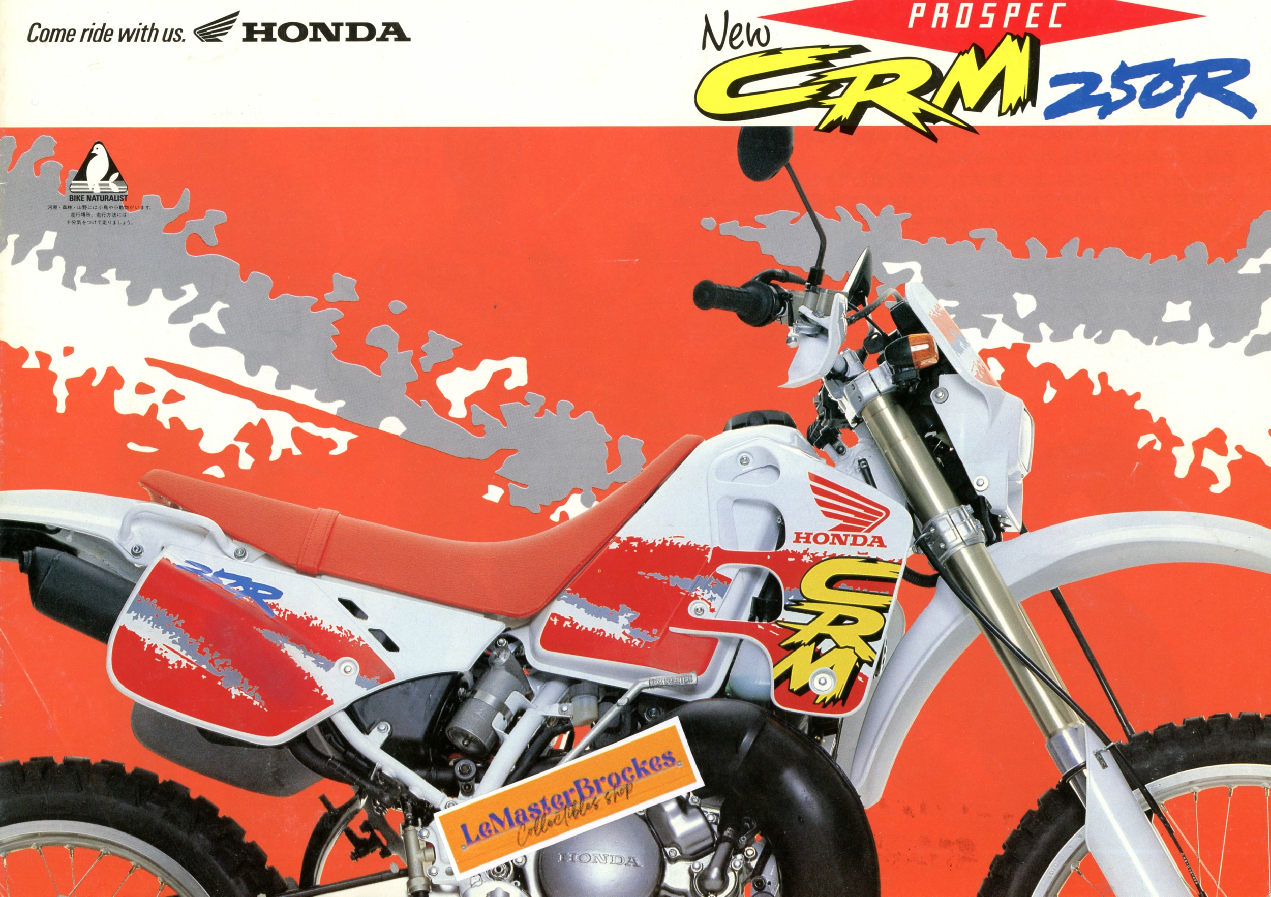 BROCHURE-MOTO-HONDA-CRM-250-CRM250-R-CRM250R-LEMASTERBROCKERS-TRAIL-CRM-MOTORCYCLES-JAPONAIS