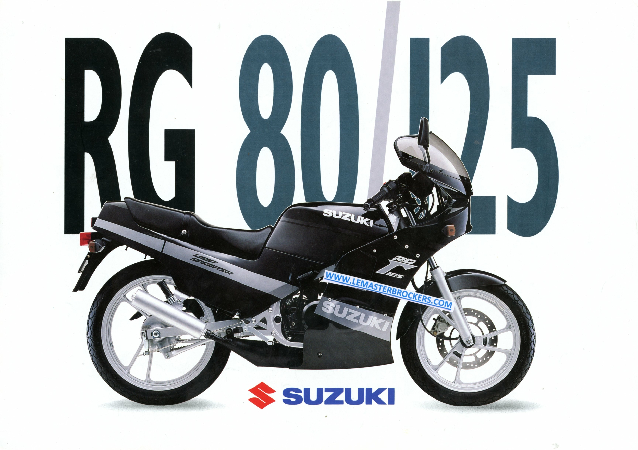 BROCHURE-MOTO-SUZUKI-RG-80-125-RG80-RG125-LEMASTERBROCKERS-CATALOGUE-MOTORCYCLE