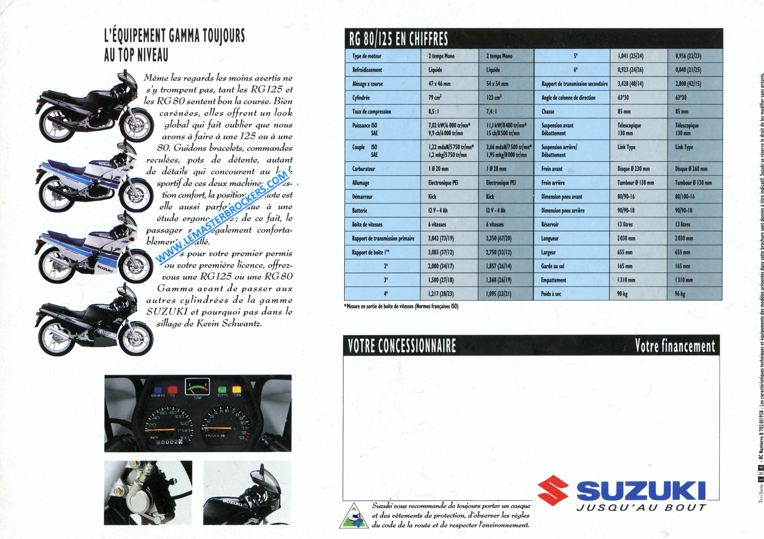BROCHURE-MOTO-SUZUKI-RG-80-125-RG80-RG125-LEMASTERBROCKERS-CATALOGUE-MOTORCYCLE
