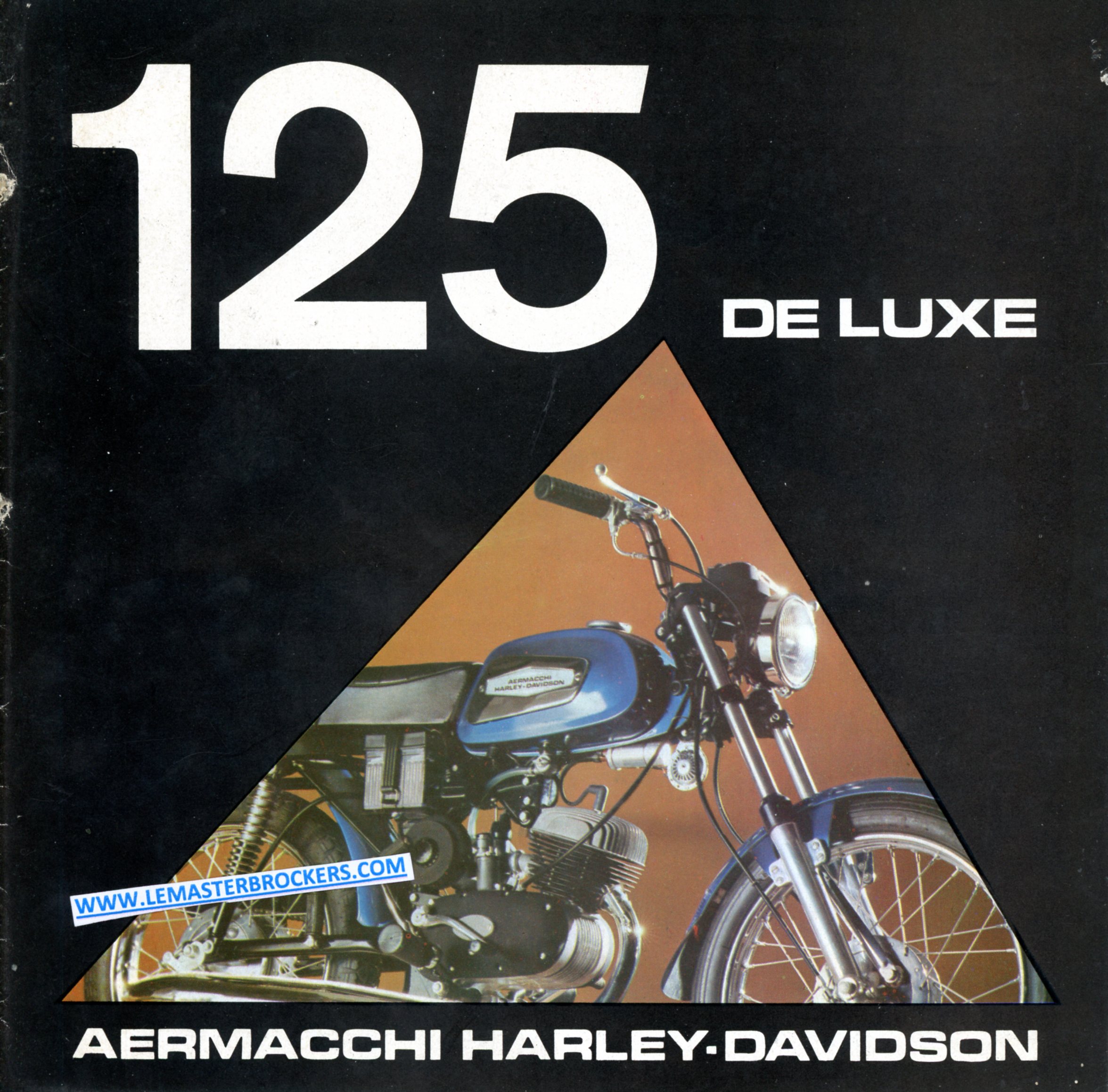 BROCHURE-MOTO-AERMACCHI-HARLEY-DAVIDSON-125-DELUXE-LEMASTERBROCKERS-MOTORCYCLES