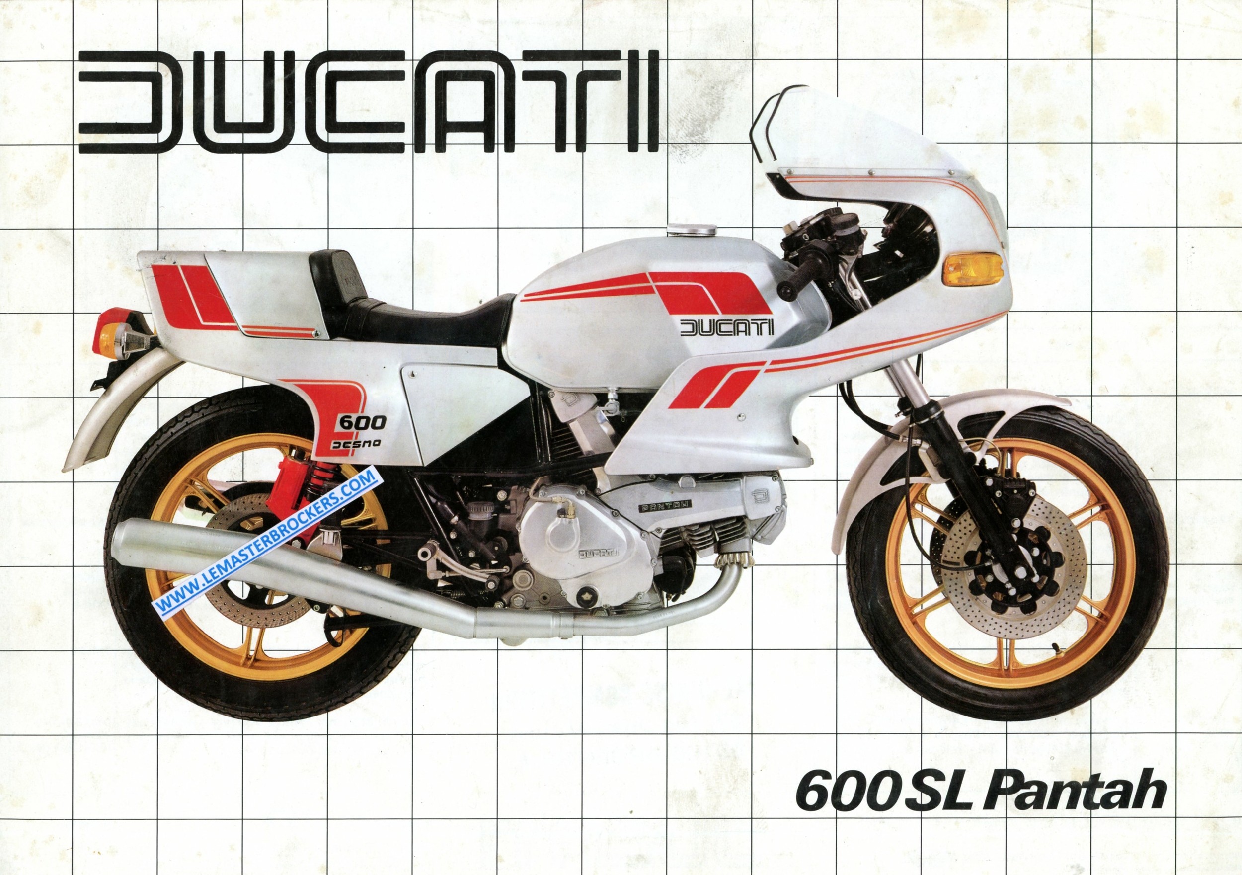 PROSPECTUS MOTO DUCATI 600SL PANTAH 600 SL-LEMASTERBROCKERS-motorcycles