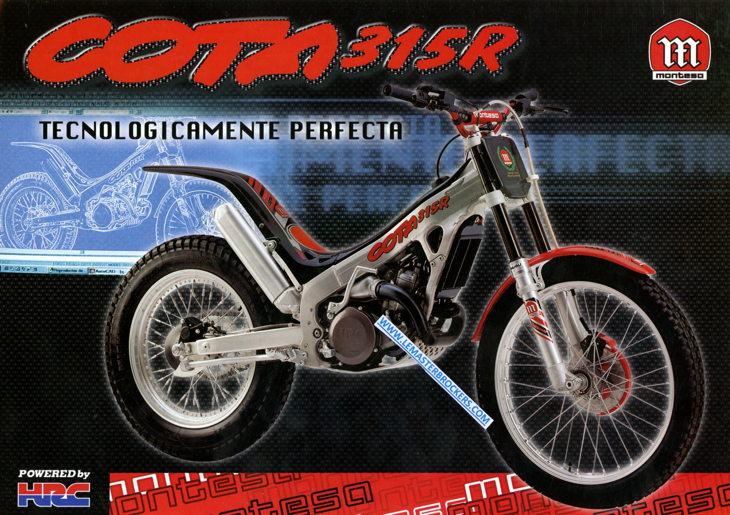 PROSPECTUS MONTESA COTA 315R-LEMASTERBROCKERS-MOTORCYCLES-DOCUMENTATION-BROCHURE-1998