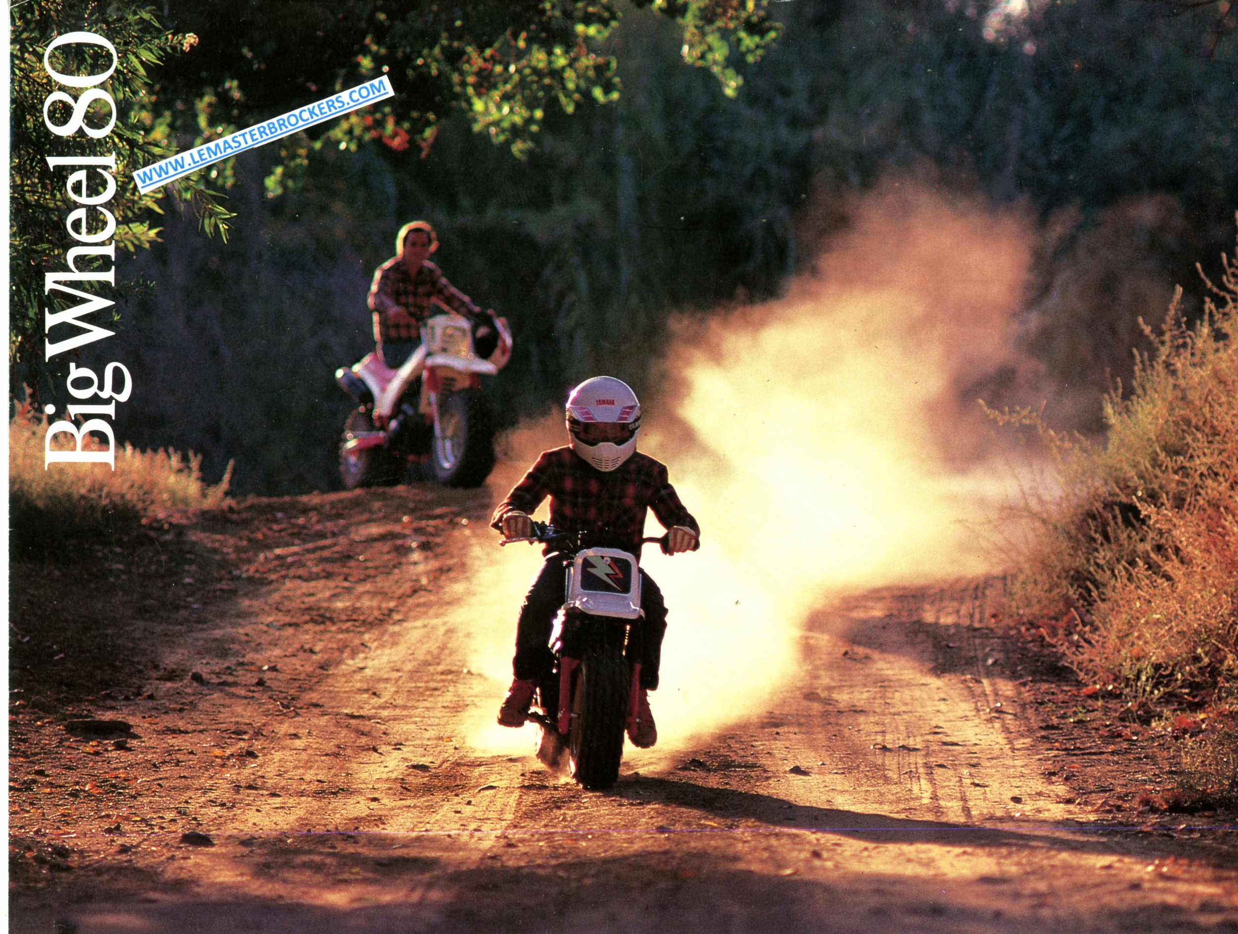 BROCHURE MOTO-YAMAHA-BW80-BIG-WHEEL-LEMASTERBROCKERS-MOTORCYCLES-1988