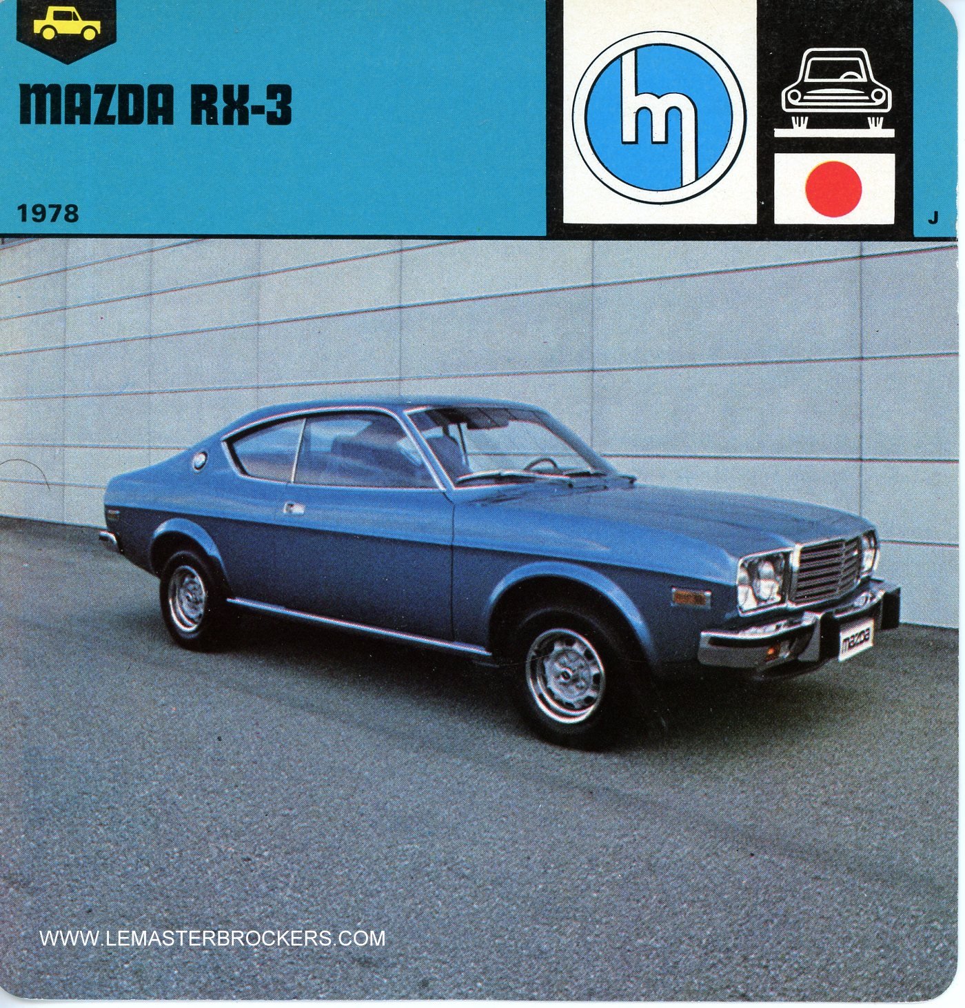 FICHE AUTO MAZDA RX3-CARS-CARD-LEMASTERBROCKERS