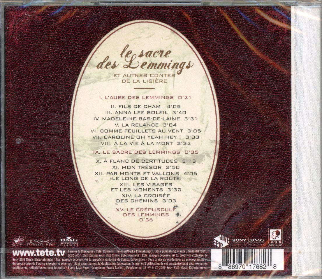 LE SACRE DES LEMMINGS TETE EAN 886970176828-LEMASTERBROCKERS