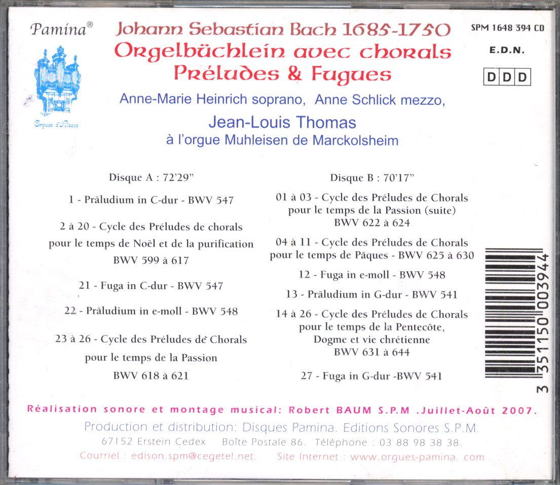 ORGELBÜCHLEIN-SEBASTIEN-BACH-ORGUE-3351150003944-LEMASTERBROCKERS