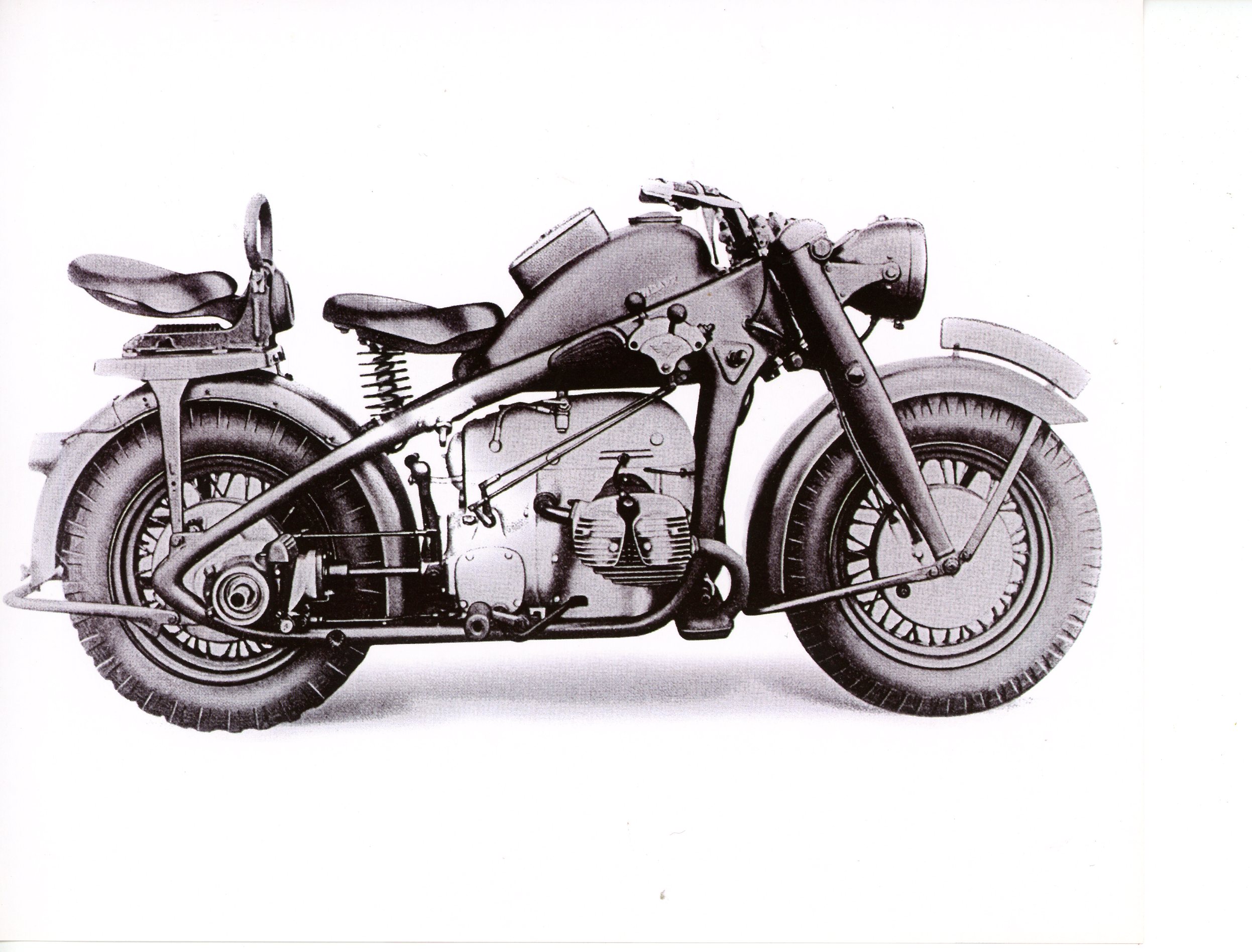 FICHE MOTO ZÜNDAPP KS 750 - KS750 WW2 - 1939