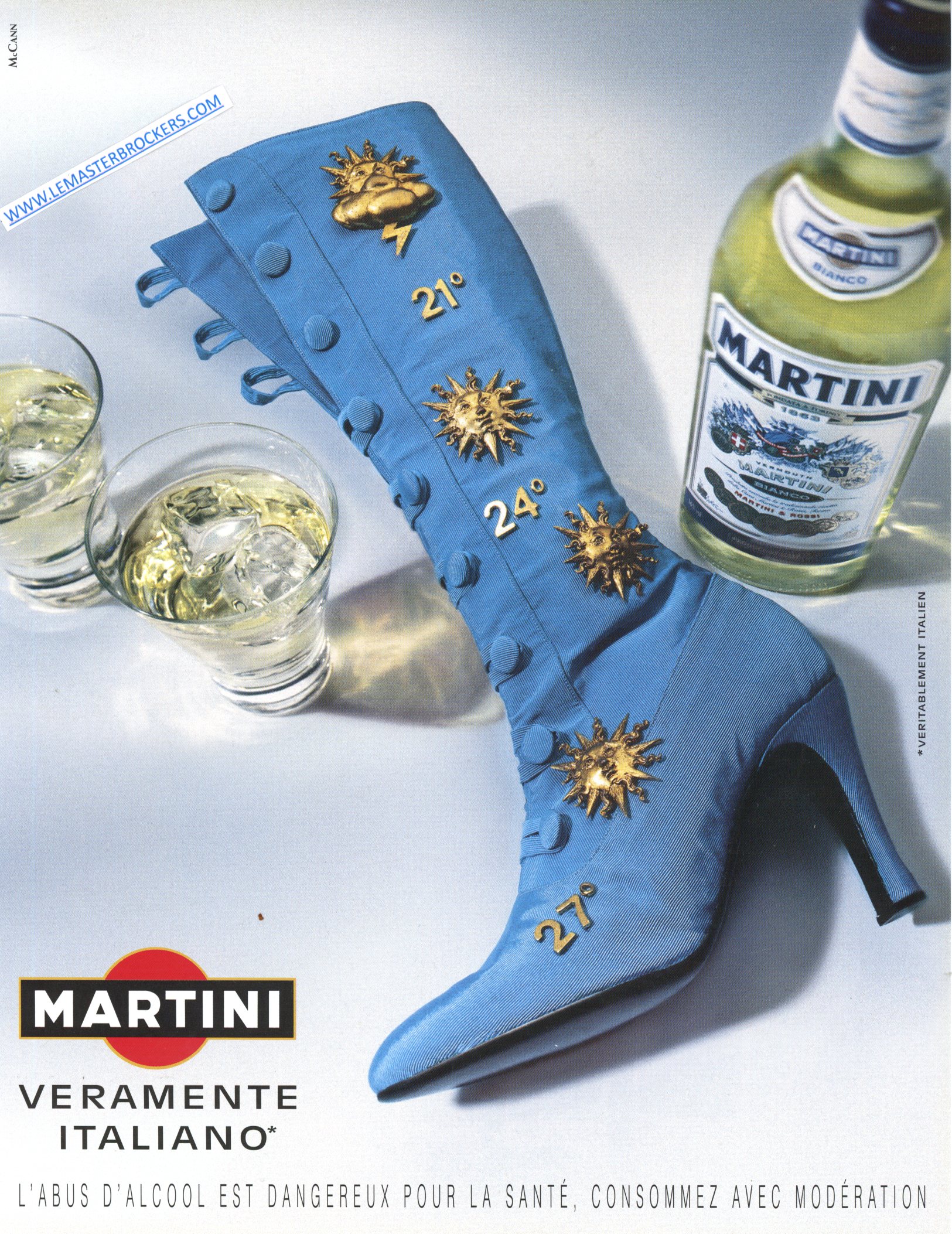 PUBLICITÉ ADVERTISING MARTINI BLANC LA BOTTE 2001 LEMASTERBROCKERS