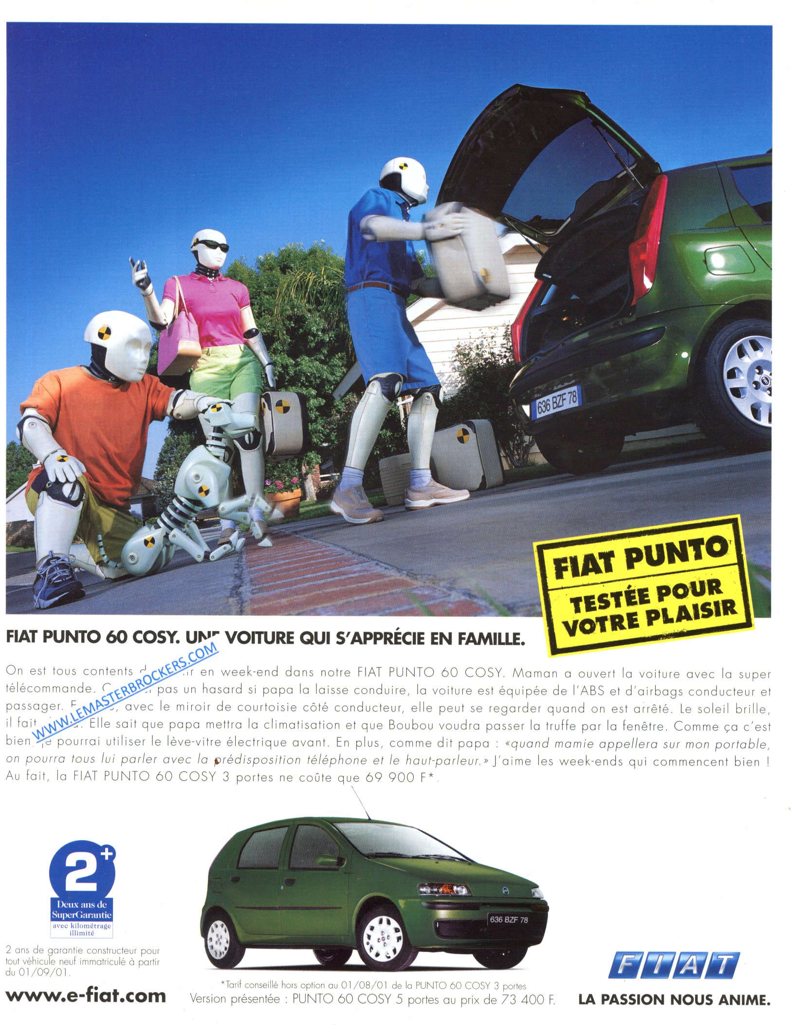 img20022023_341PUBLICITÉ ADVERTISING 2001 FIAT PUNTO 60 COSY LEMASTERBROCKERS