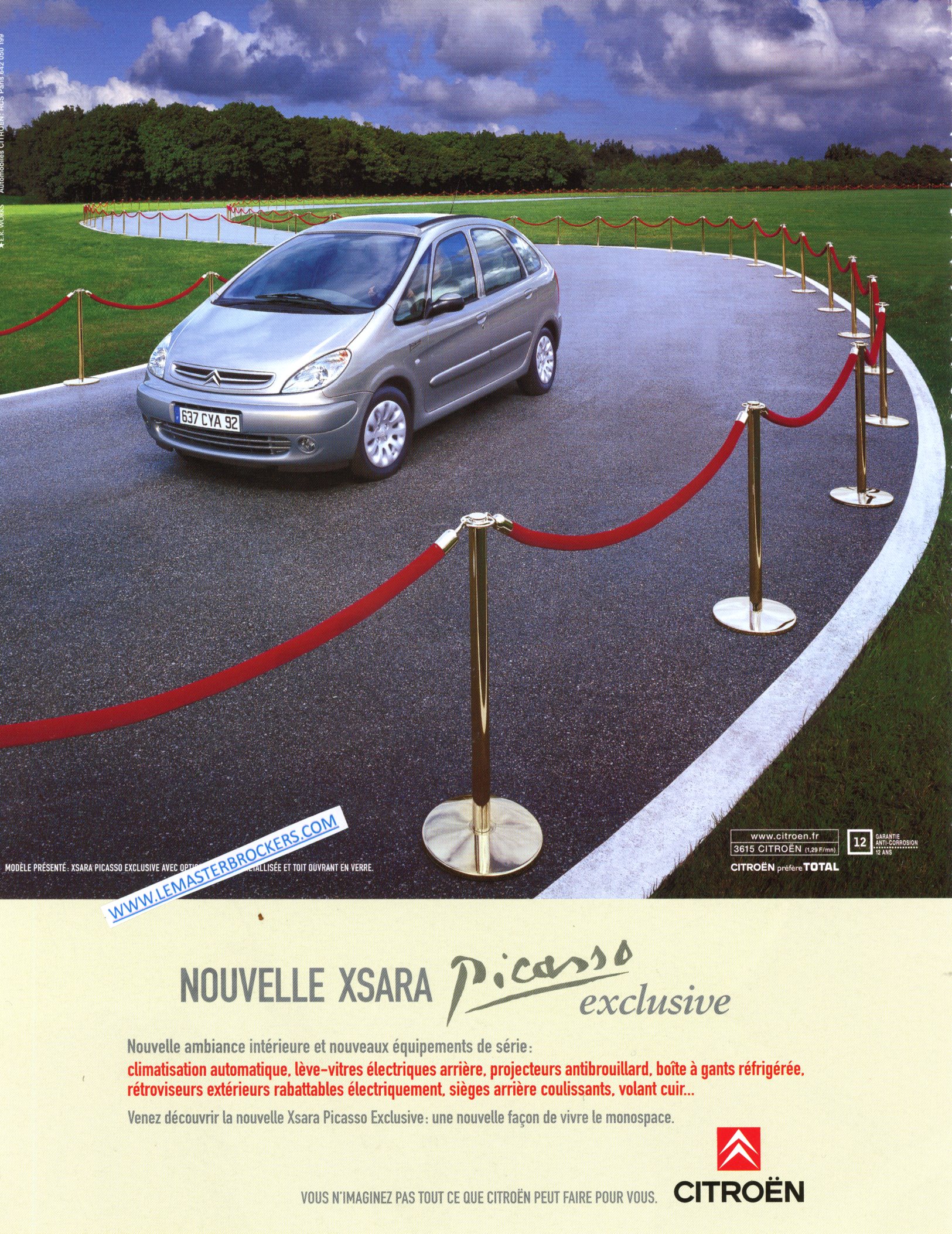 PUBLICITÉ ADVERTISING 2001 CITROEN XSARA PICASSO EXCLUSIVE LEMASTERBROCKERS