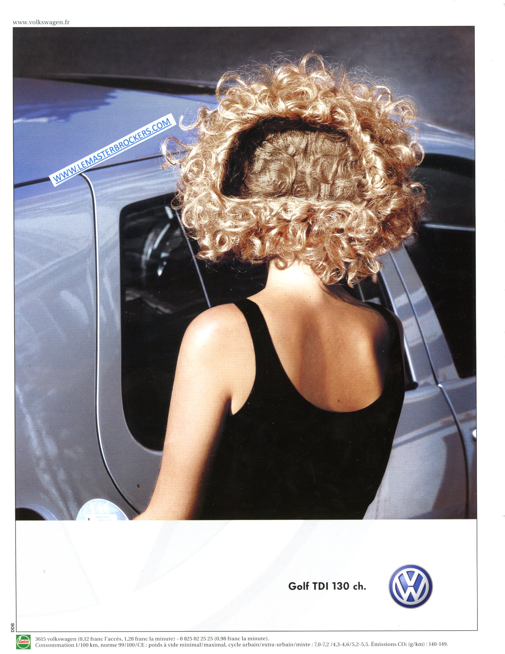 PUBLICITÉ ADVERTISING 2001 VW GOLF TDI 130 CH LEMASTERBROCKERS