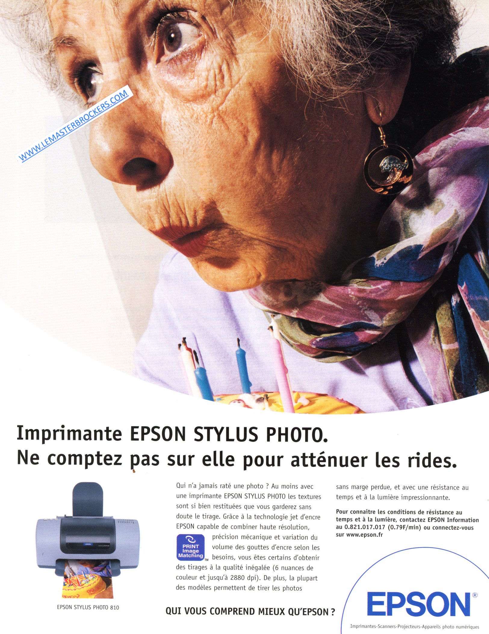PUBLICITÉ ADVERTISING 2001 EPSON STYLUS PHOTO LEMASTERBROCKERS