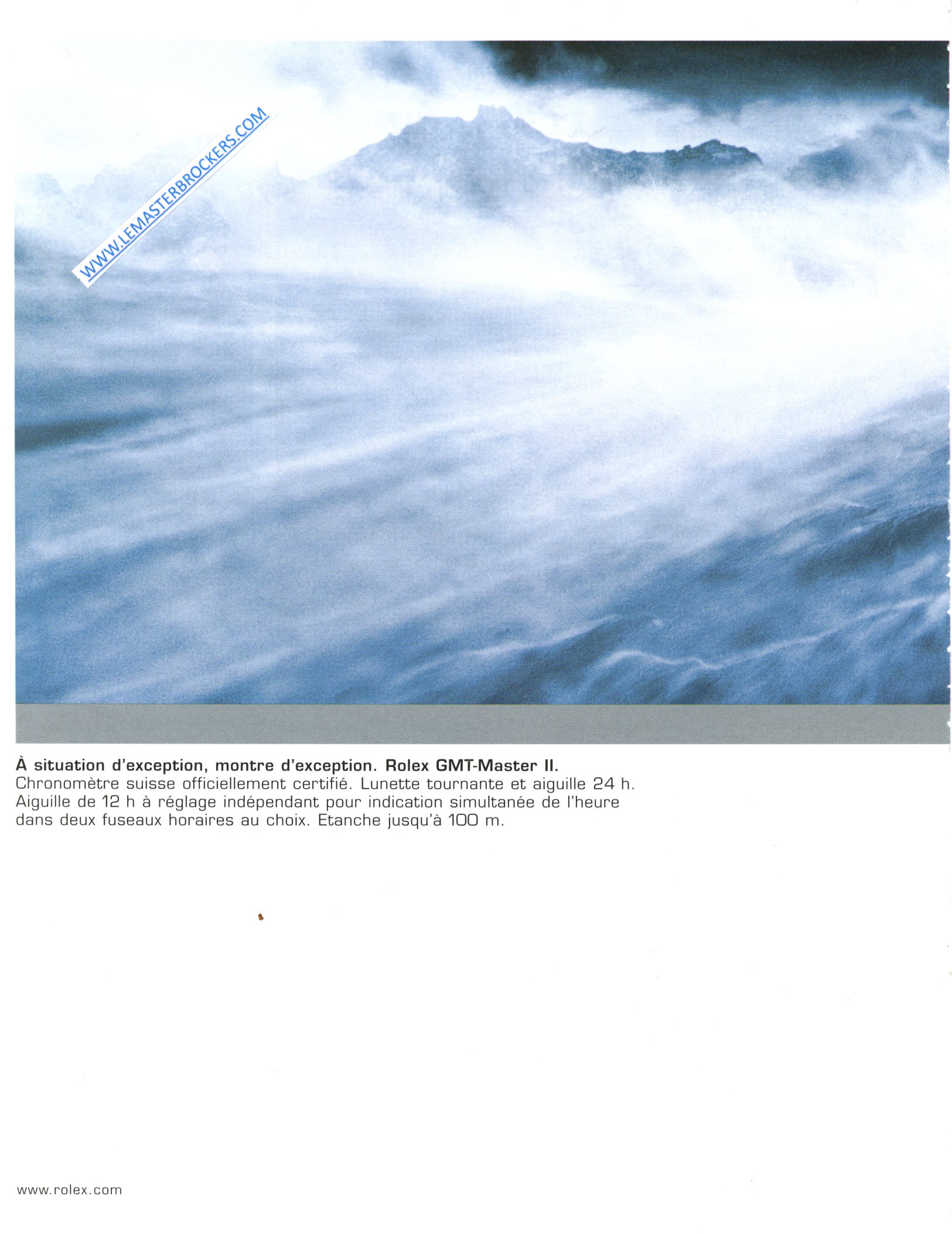 PUBLICITÉ ADVERTISING 2001 ROLEX PERPETUAL SPIRIT LEMASTERBROCKERS