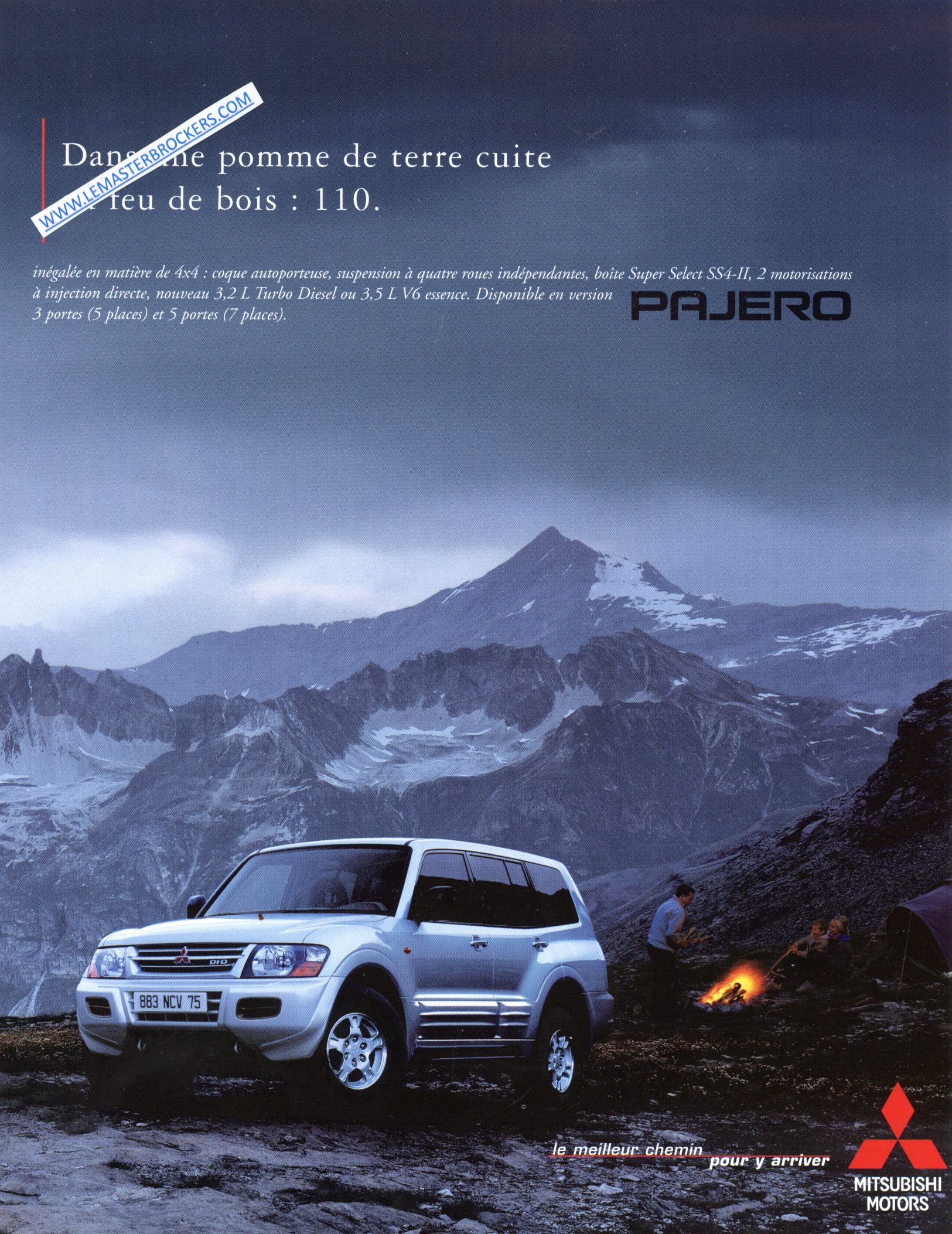 PUBLICITÉ ADVERTISING 2000 MITSUBISHI PAJERO SS4 II LEMASTERBROCKERS