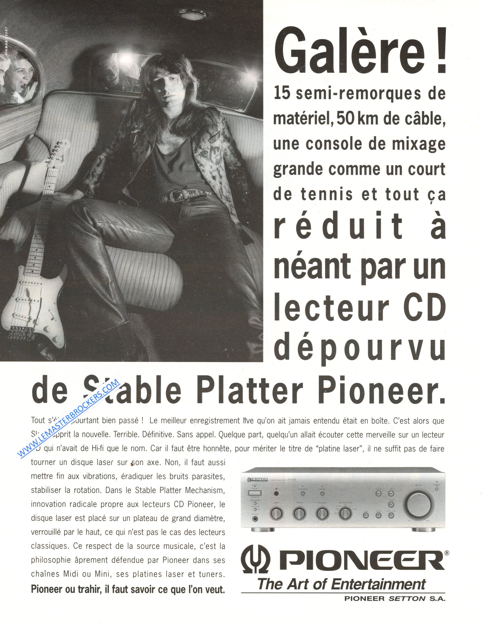 PUBLICITÉ ADVERTISING 1993 PIONEER AMPLI