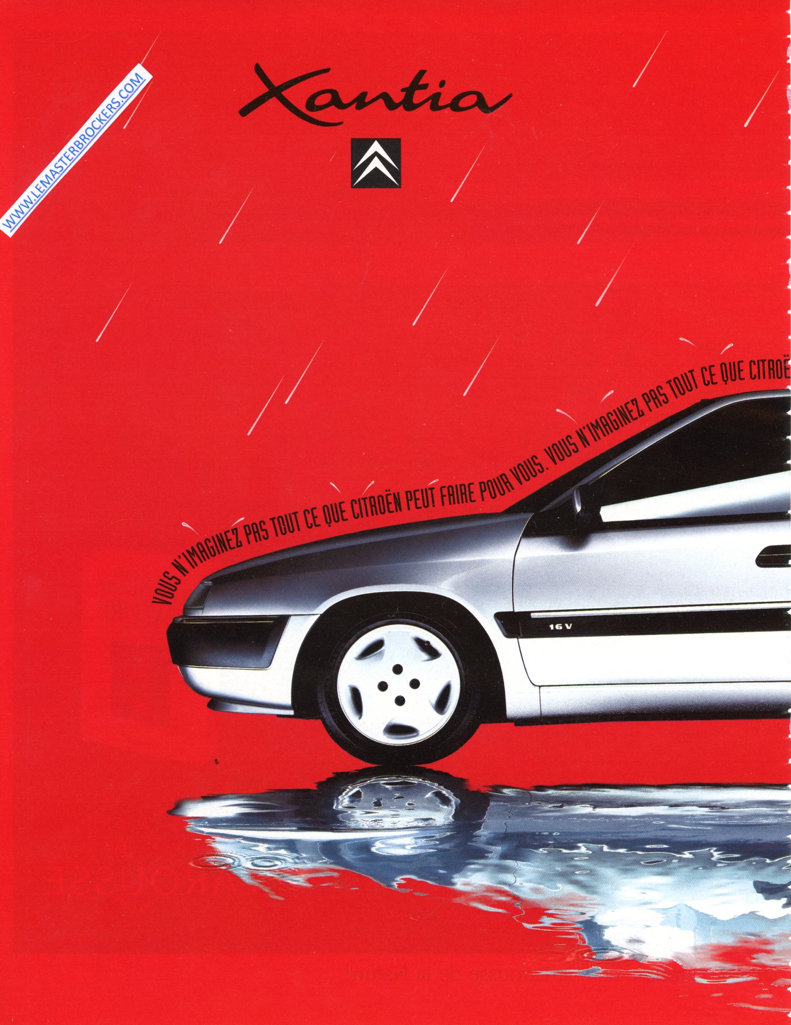 PUBLICITÉ ADVERTISING 1993 CITROEN XANTIA 8 COUCHES DE PROTECTION LEMASTERBROCKERS