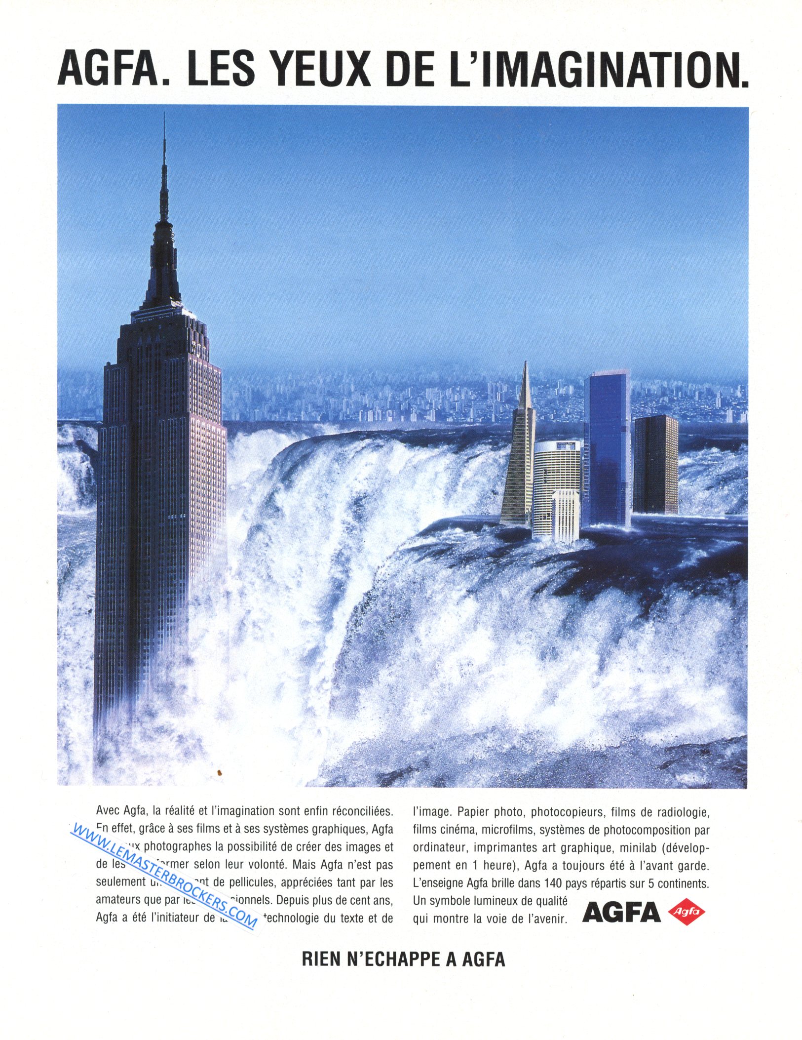 PUBLICITÉ ADVERTISING 1993 AGFA LES YEUX DE L'IMAGINATION LEMASTERBROCKERS