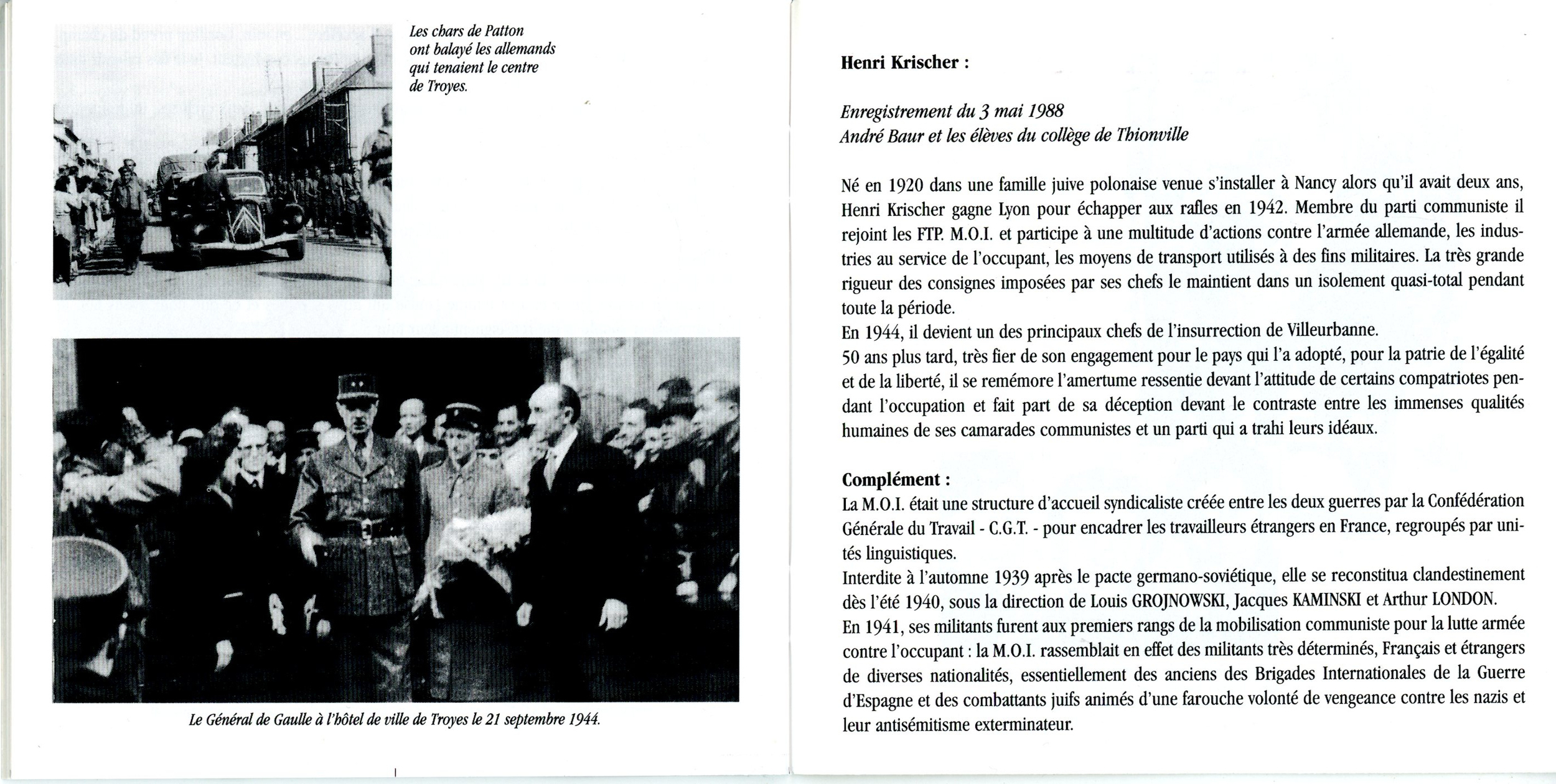 RESISTANCE INTERIEURE 1940-1945-LEMASTERBROCKERS