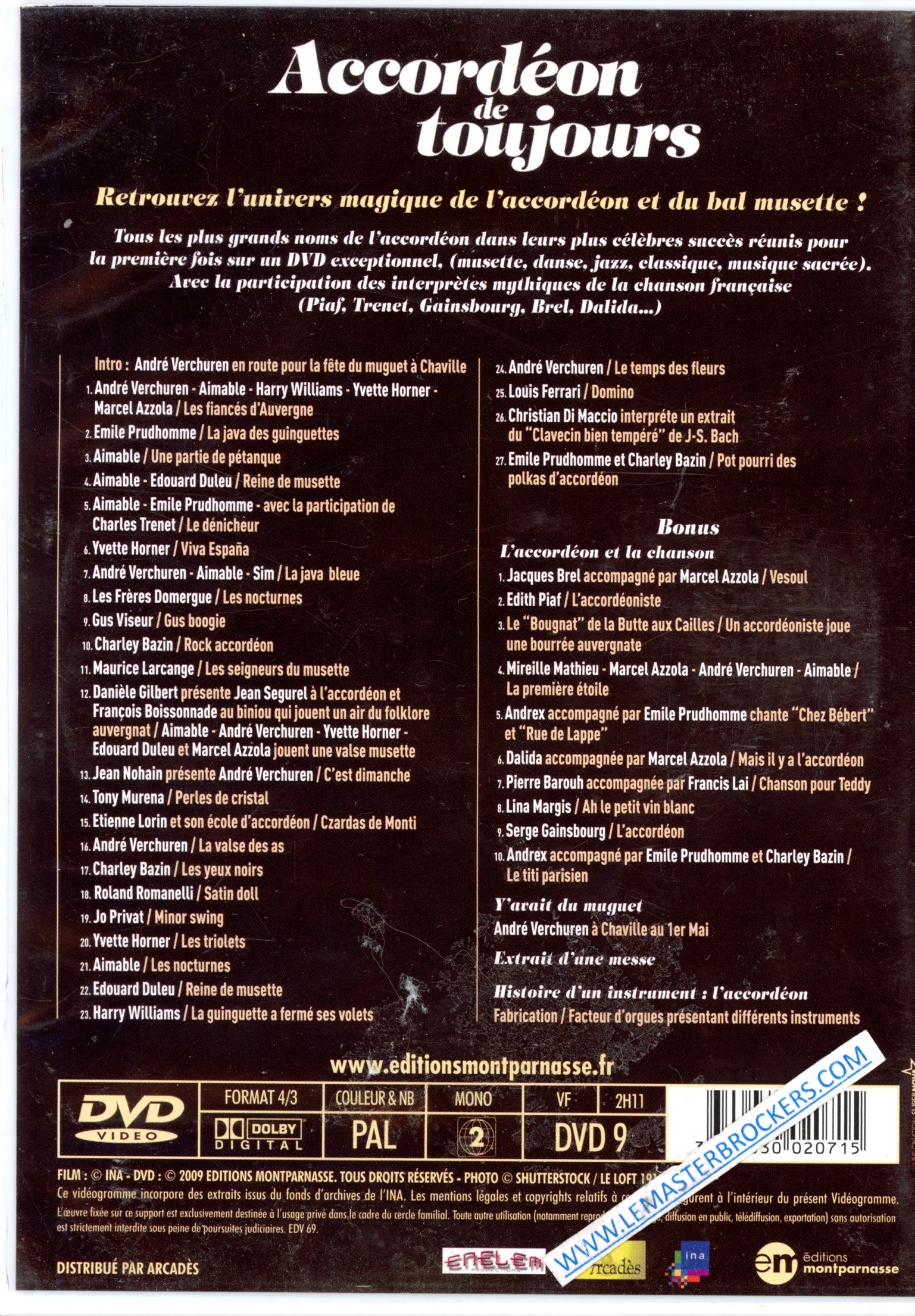 ACCORDEON DE TOUJOURS DVD-LEMASTERBROCKERS