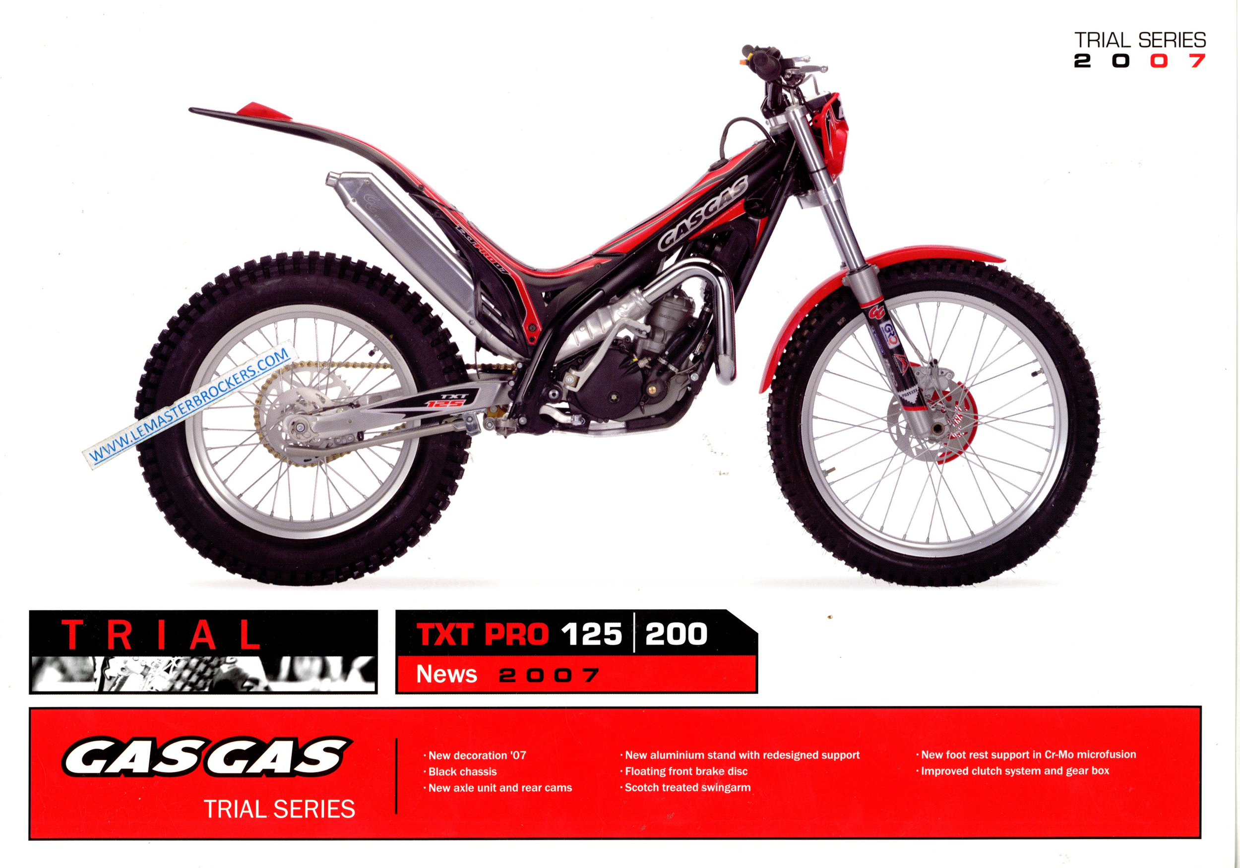 FICHE MOTO TRIAL GASGAS TXT PRO 125 200