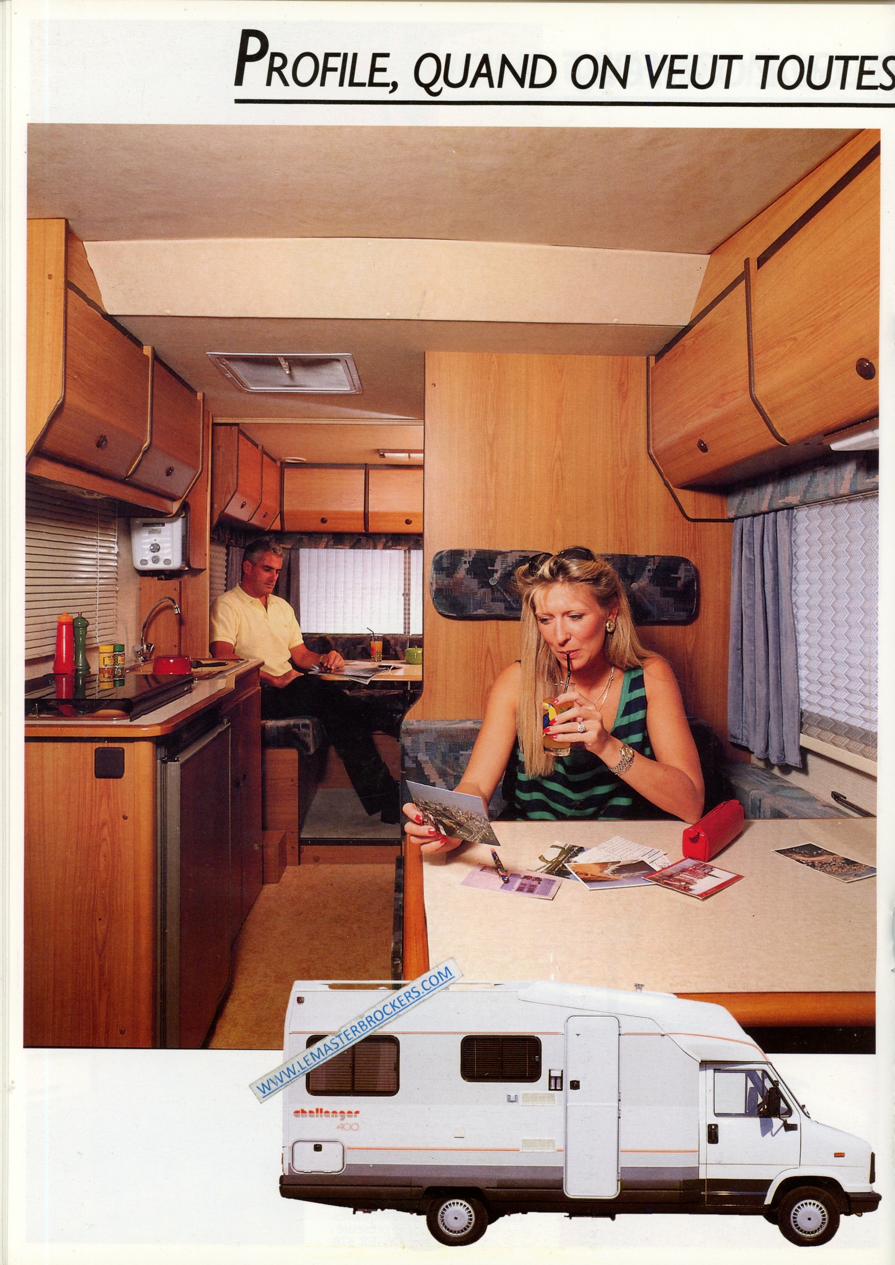 BROCHURE PROFILE CAMPING-CAR CHALLENGER 1990