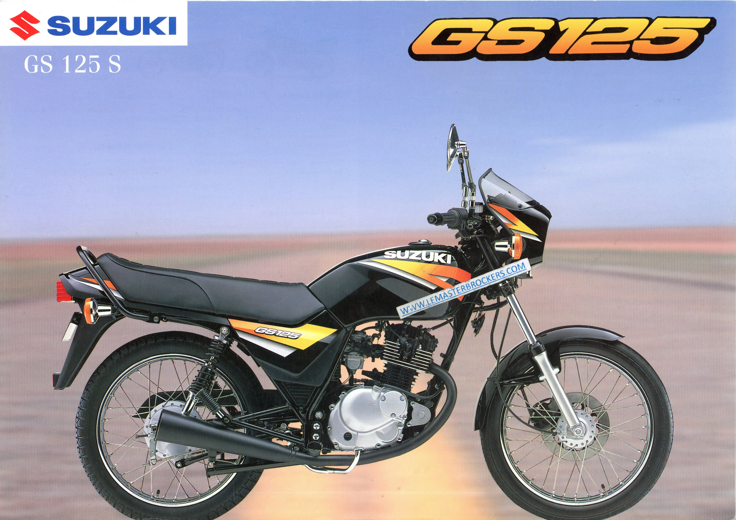 BROCHURE MOTO SUZUKI GS125 S 1998