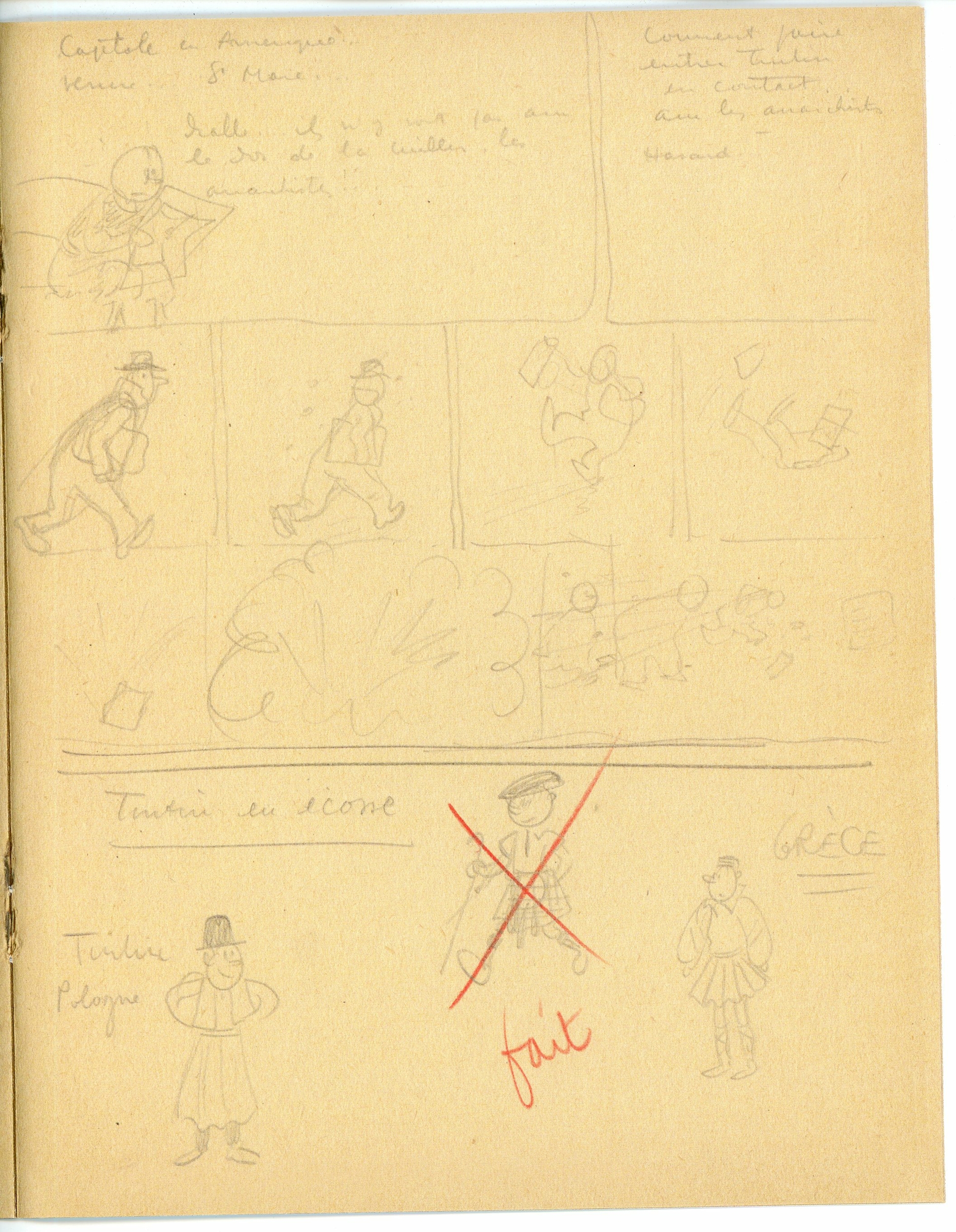 Fac-similé-cahier-brouillon-archive-illustration-Hergé-1934-moulinsart-casterman-lemasterbrockers