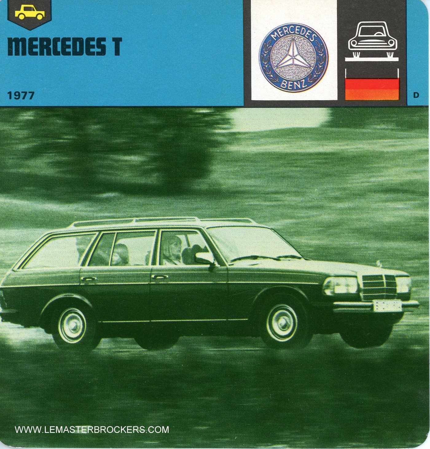 FICHE AUTO MERCEDES T BREAK 1977