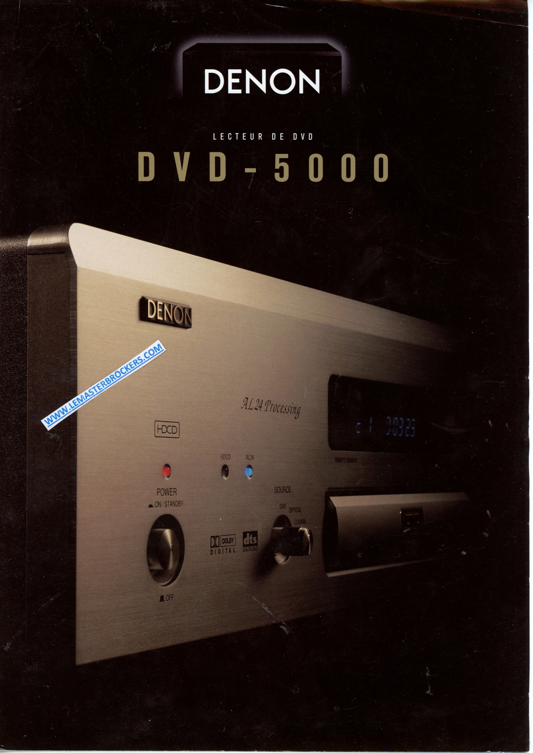 BROCHURE LECTEUR DVD DENON DVD-5000