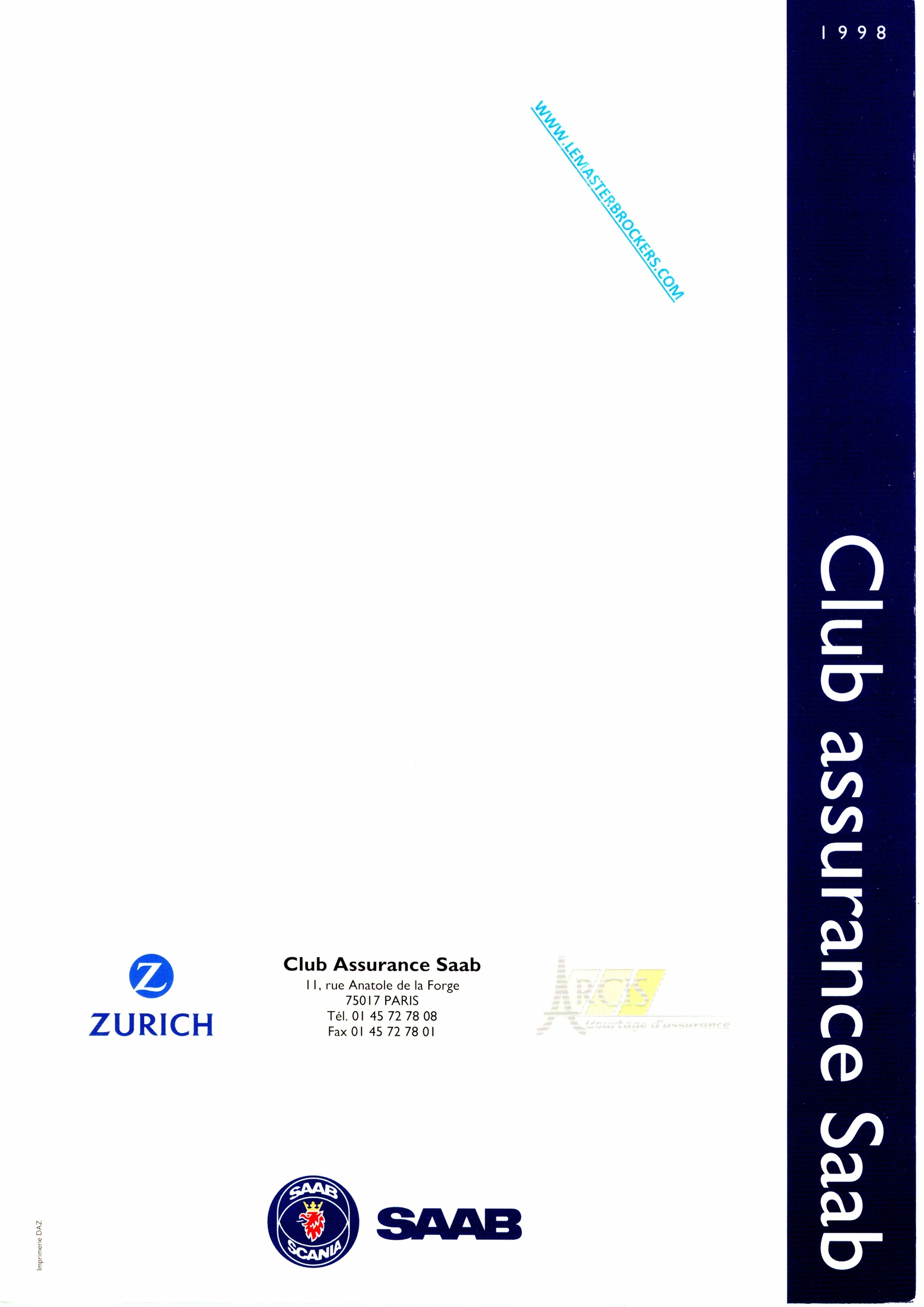 BROCHURE CLUB ASSURANCE SAAB lemasterbrockers