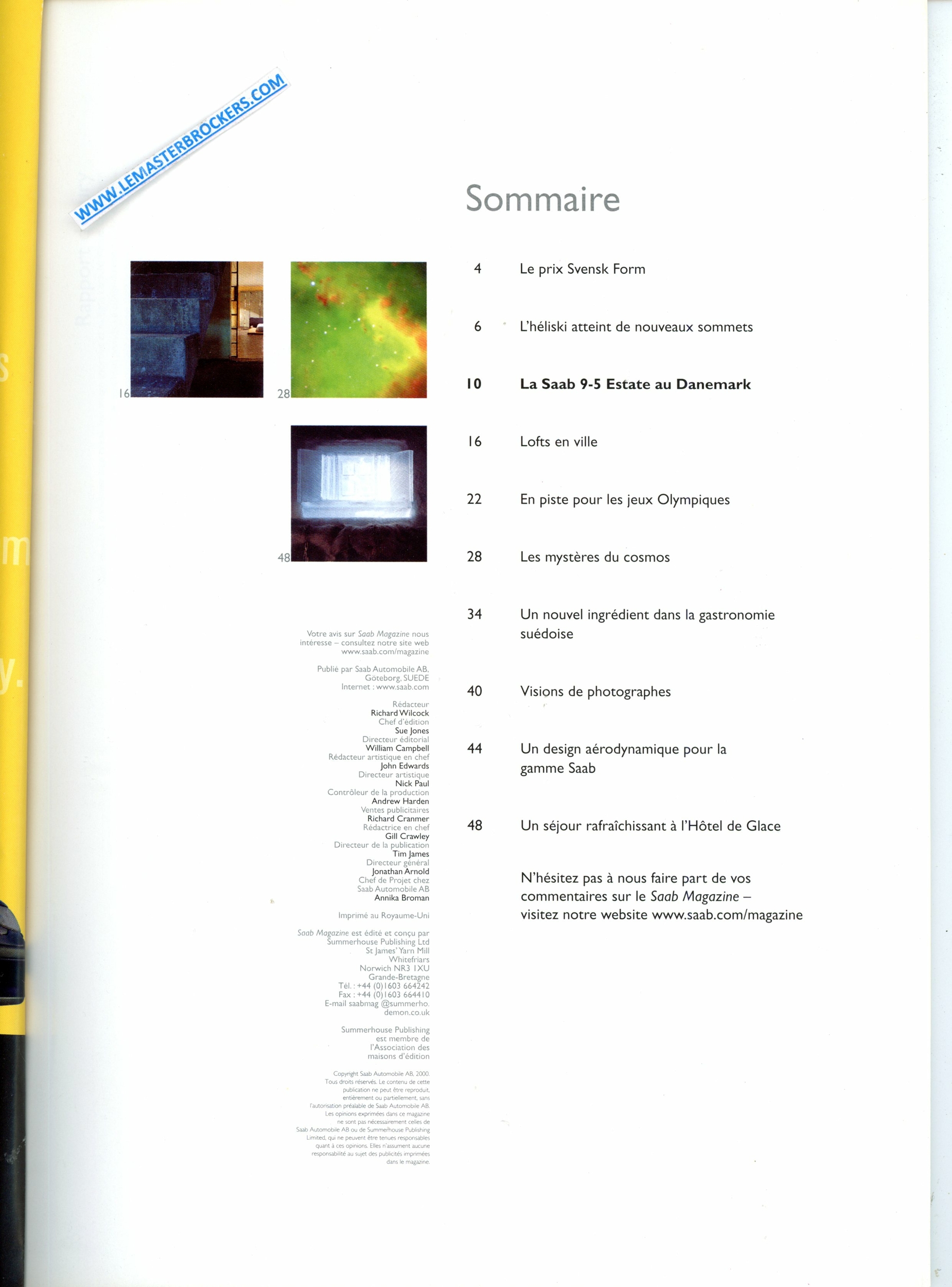 MAGAZINE SAAB 2000 LEMASTERBROCKERS