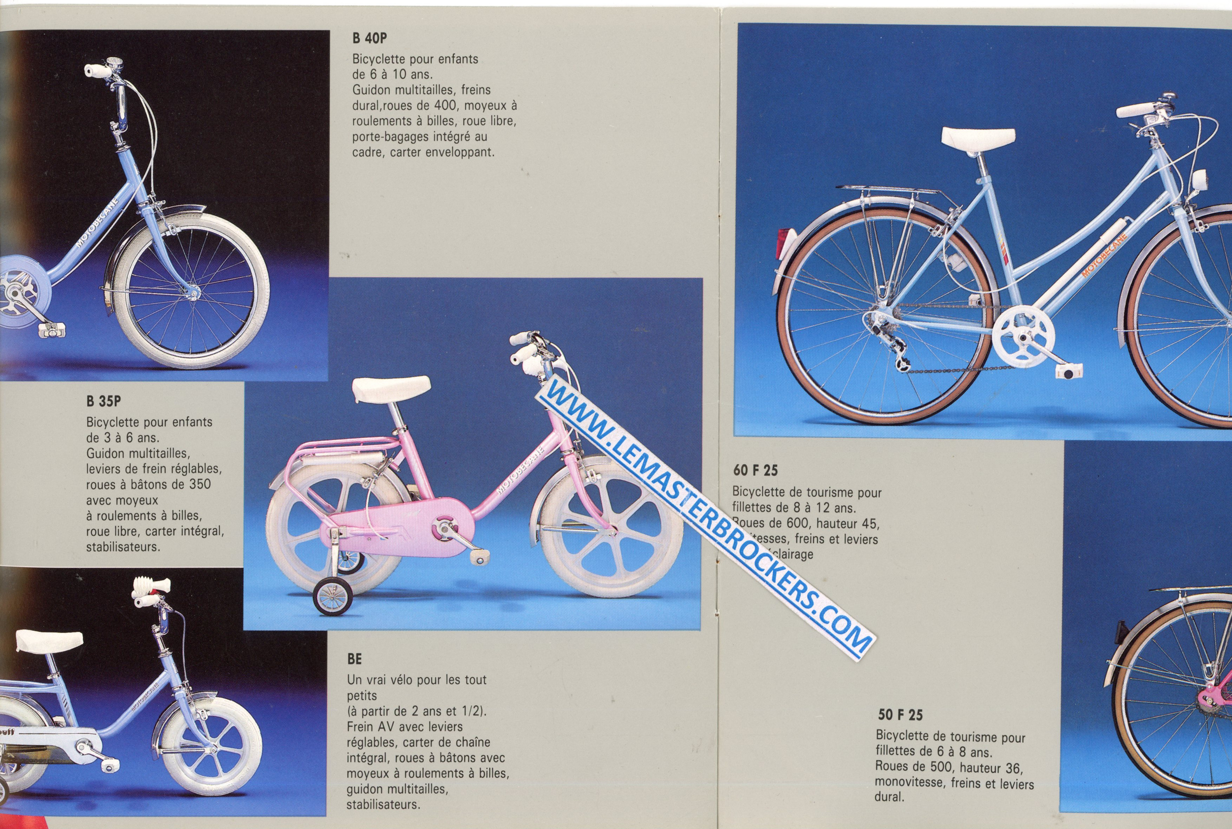 BROCHURE MOTOBECANE BICYCLETTES 1987 1988