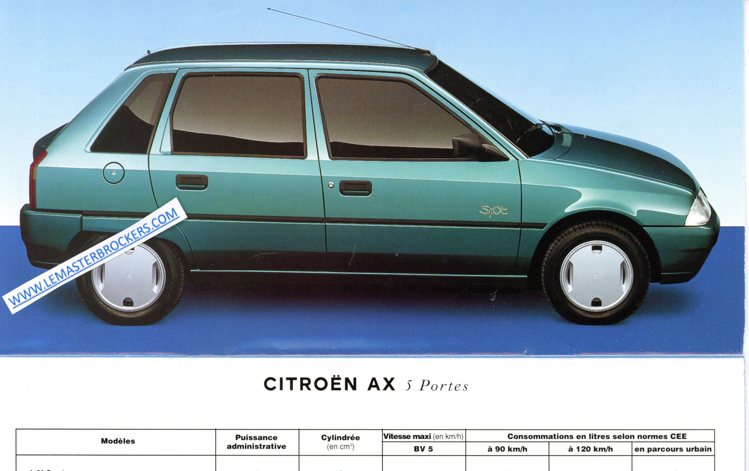 BROCHURE CITROEN AX 1996