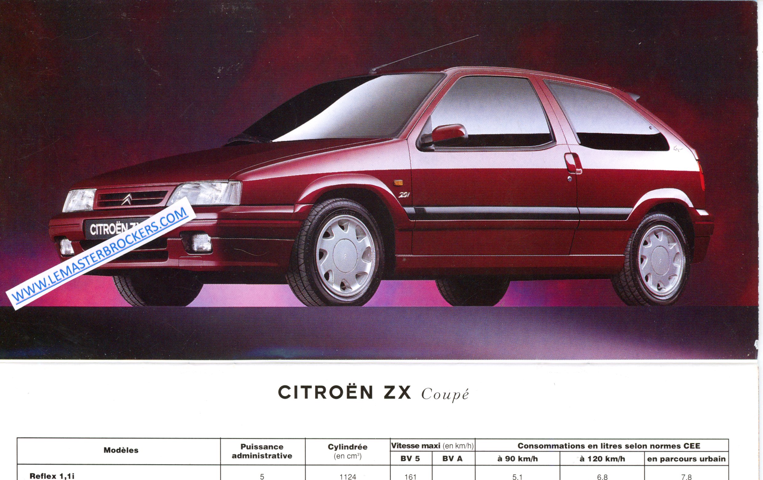 BROCHURE CITROEN ZX 1996