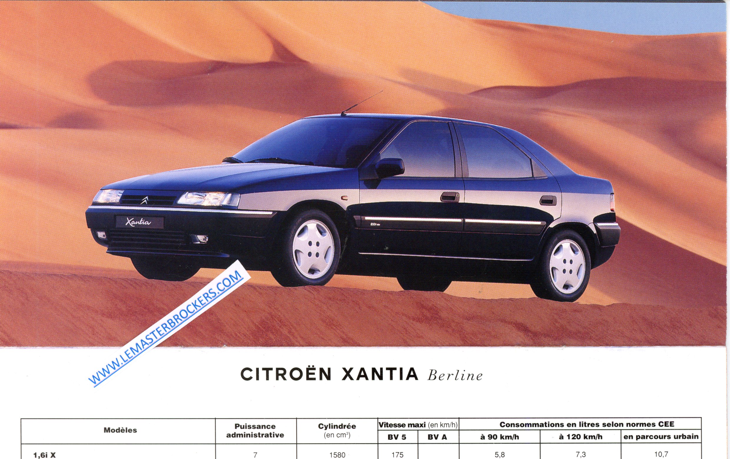 BROCHURE CITROEN XANTIA 1996