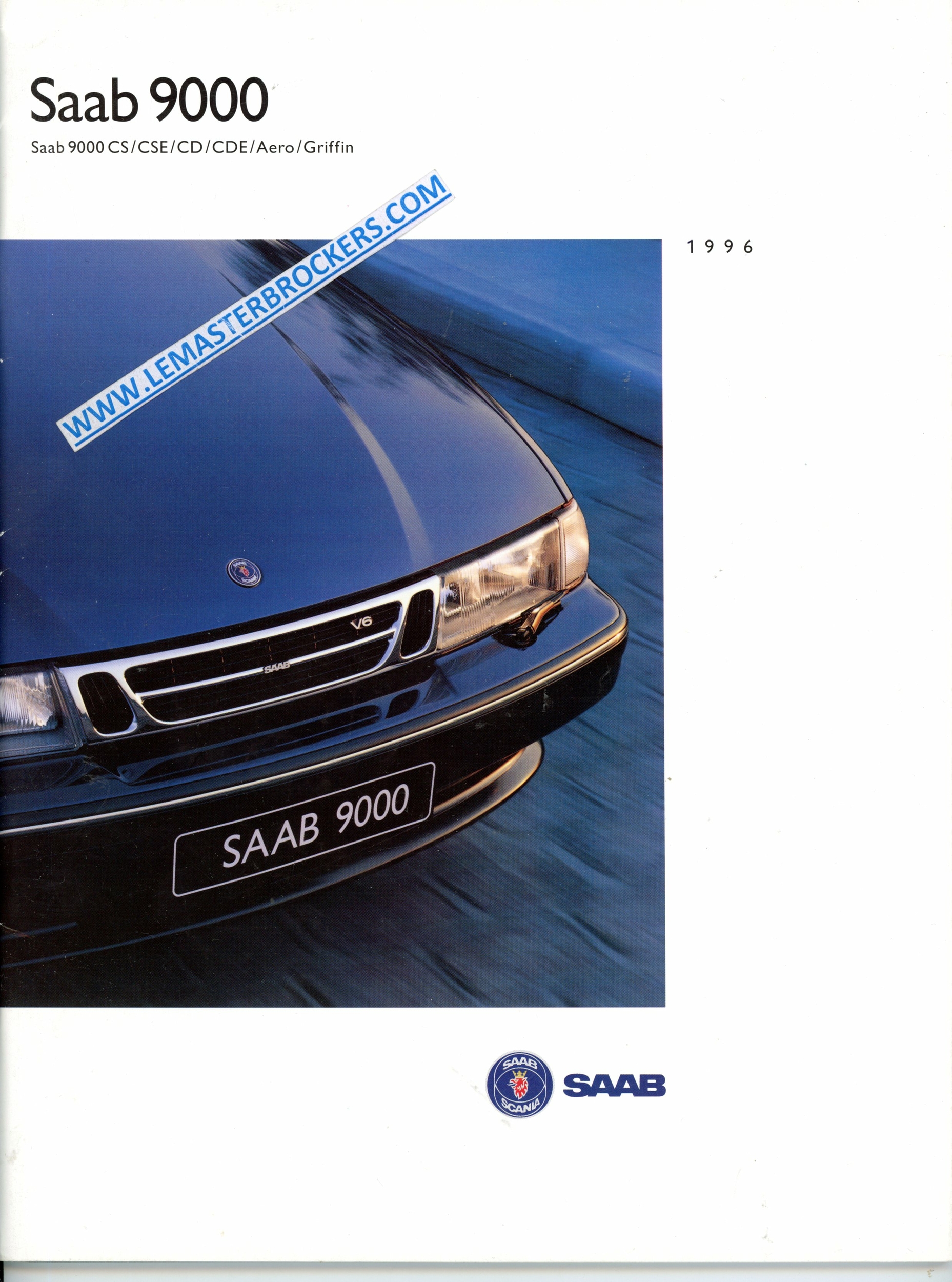 CATALOGUE SAAB 9000 CS CSE CD CDE AERO GRIFFIN 1996