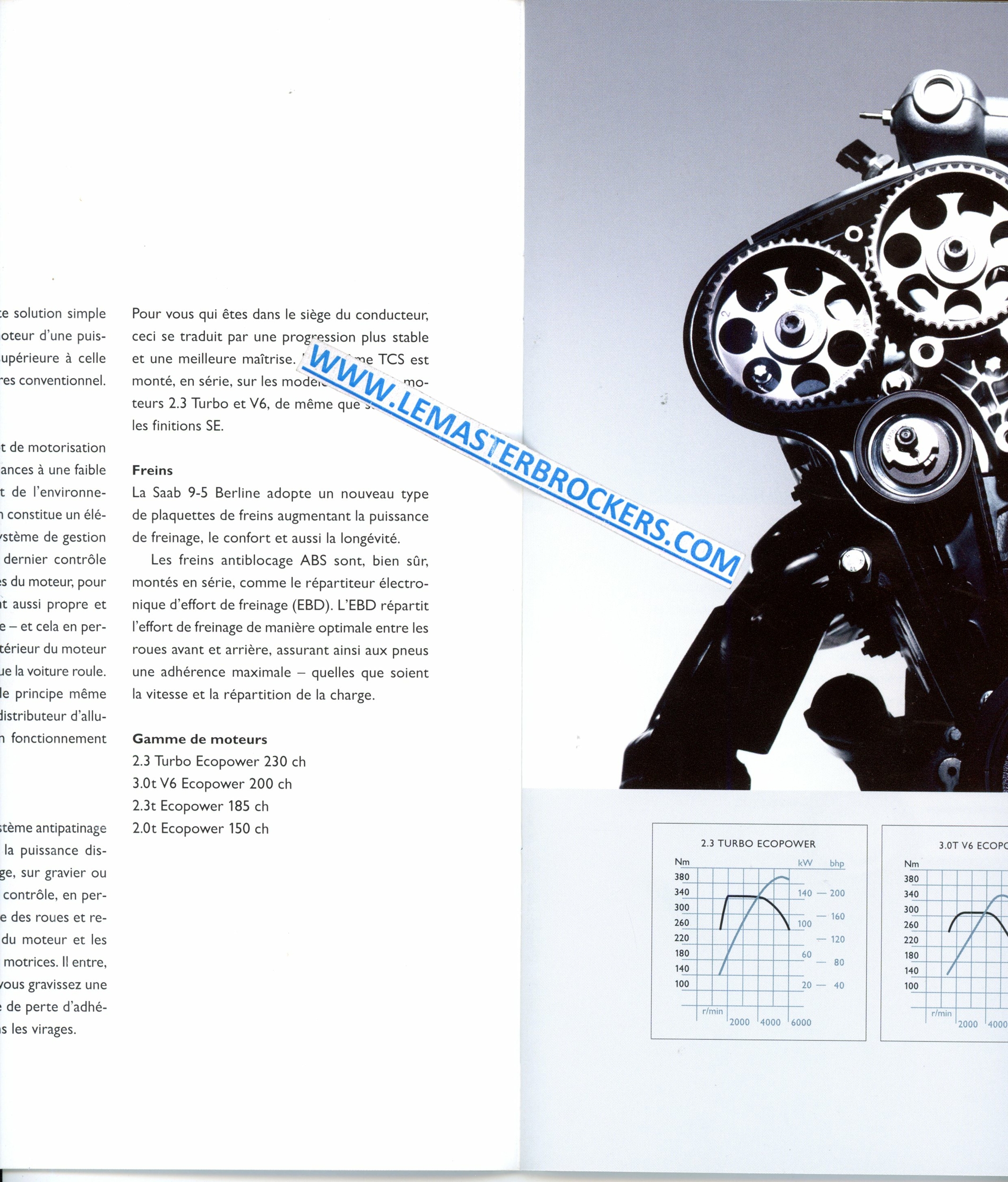 CATALOGUE SAAB 95 BERLINE 2001