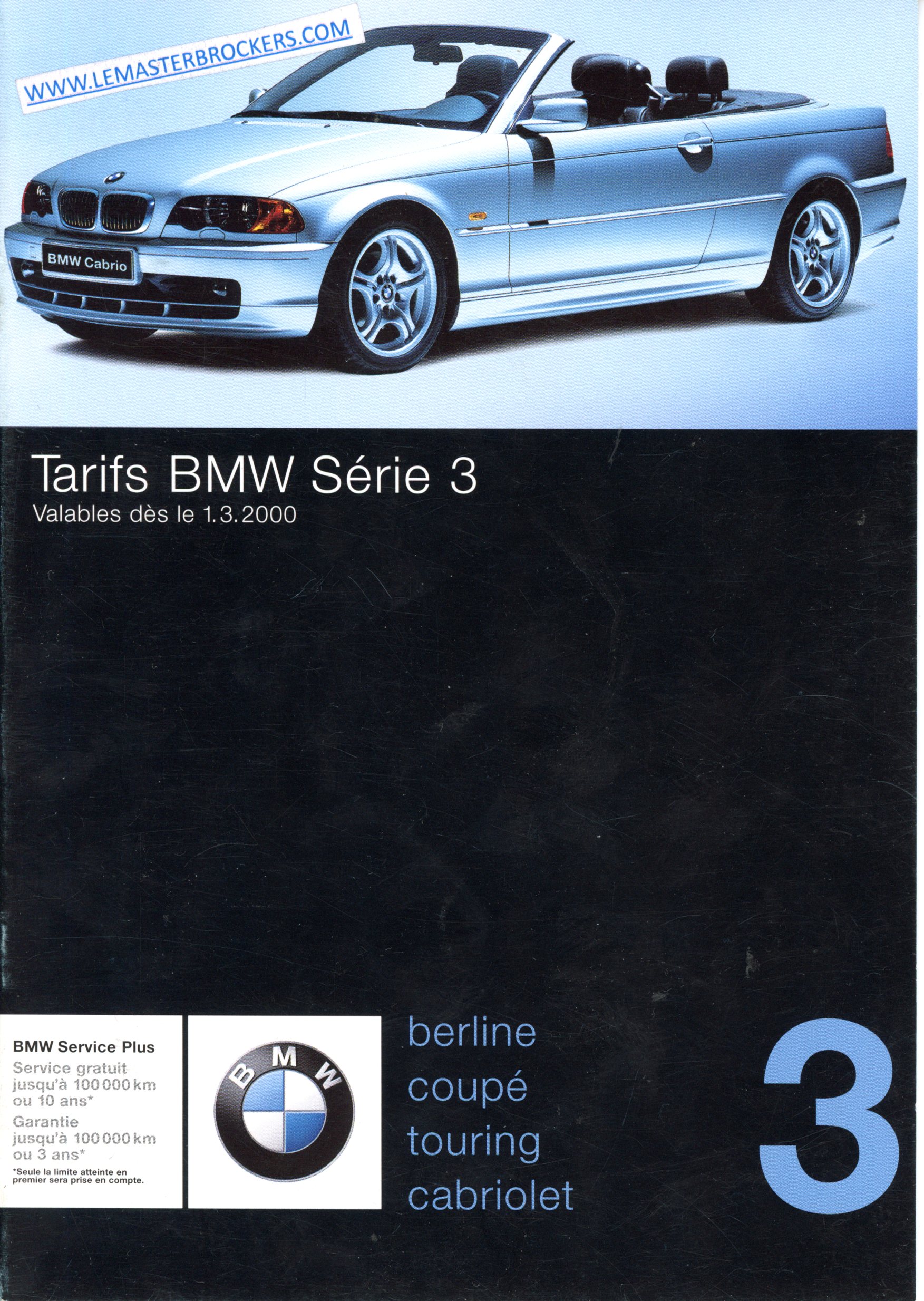 BROCHURE TARIFS BMW SERIE 3