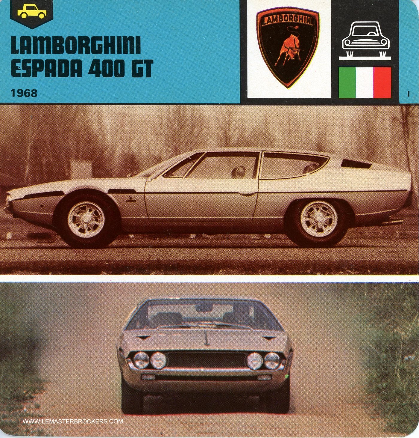 FICHE LAMBORGHINI ESPADA 400 GT 1968