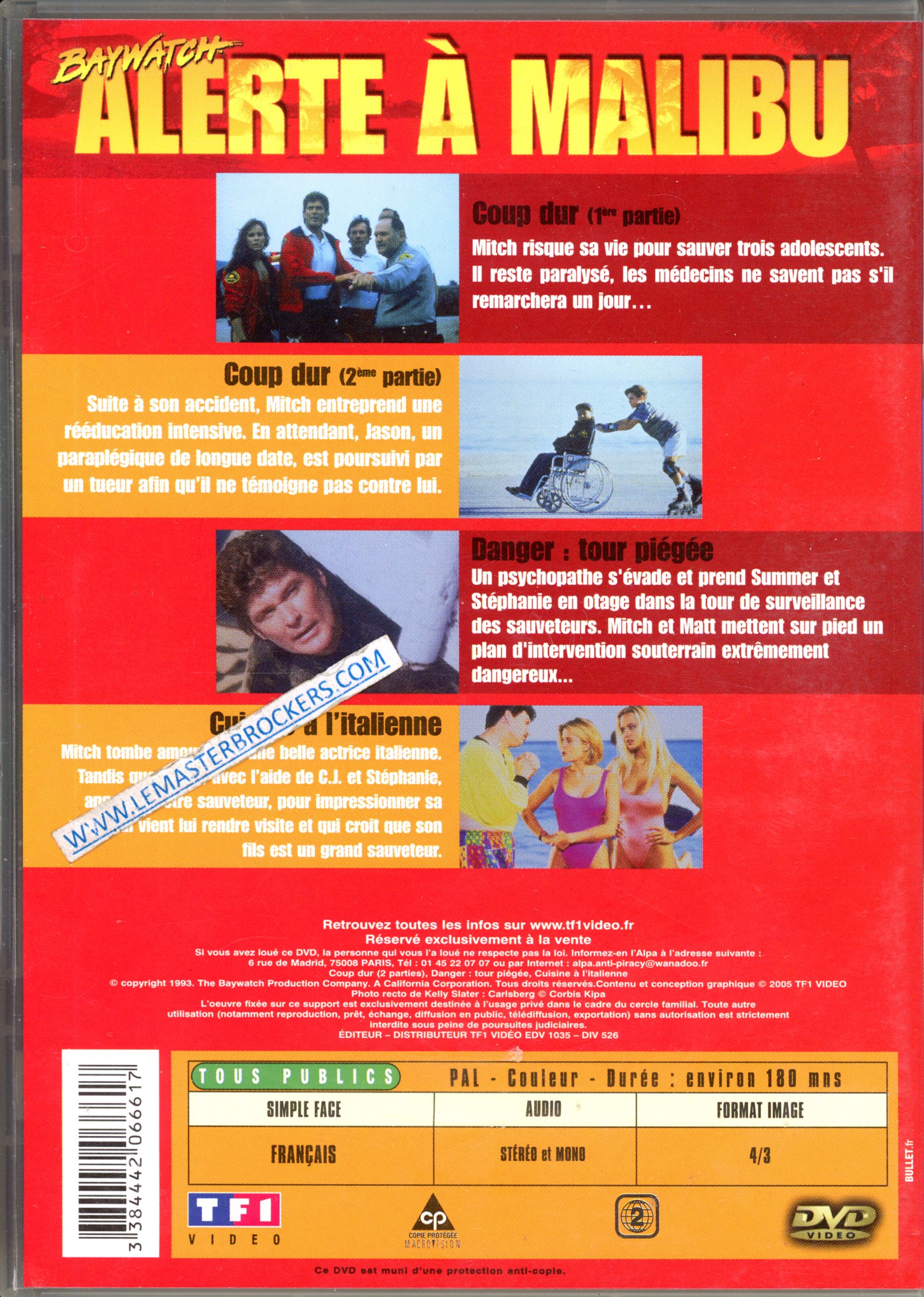 ALERTE À MALIBU DVD 5 SÉRIE TÉLÉVISÉE TF1 AVEC DAVID HASSELHOFF