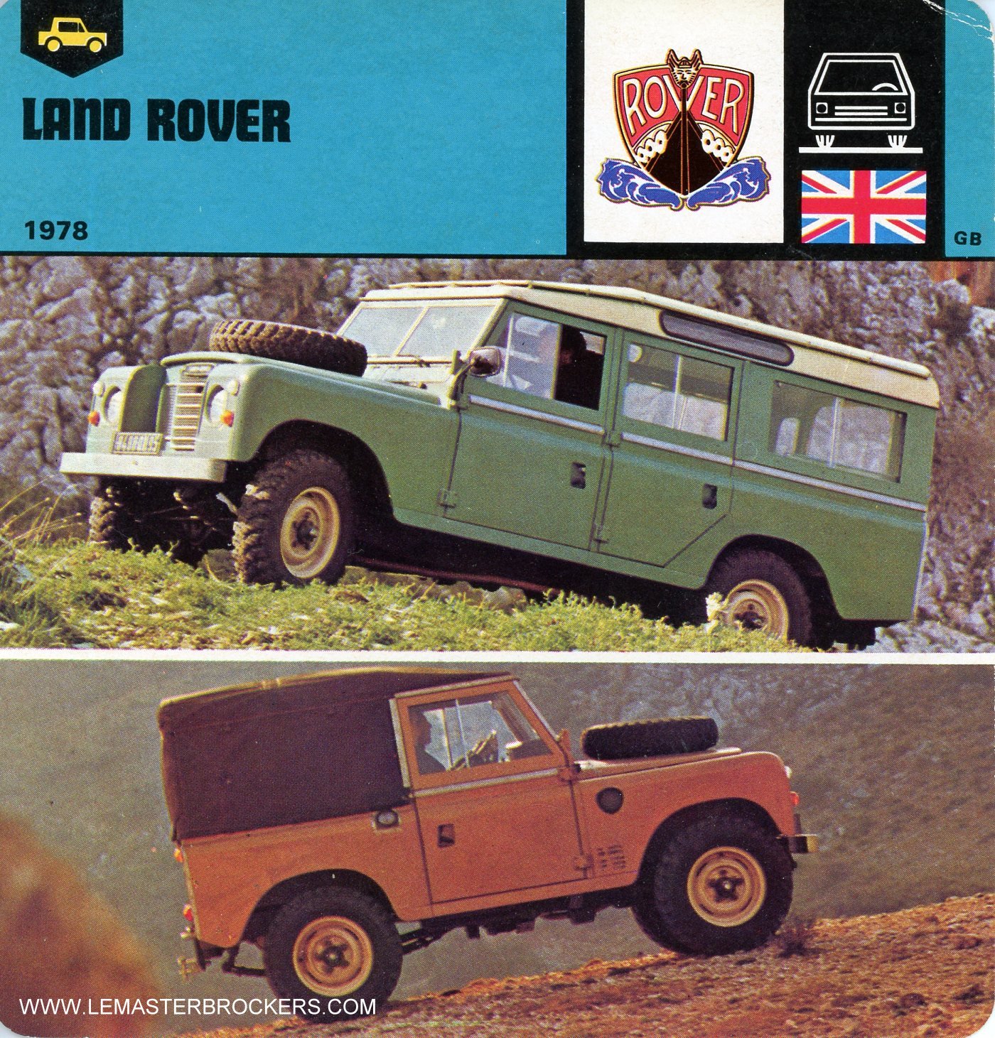 FICHE AUTO LAND ROVER 1978 - DEFENDER 4x4
