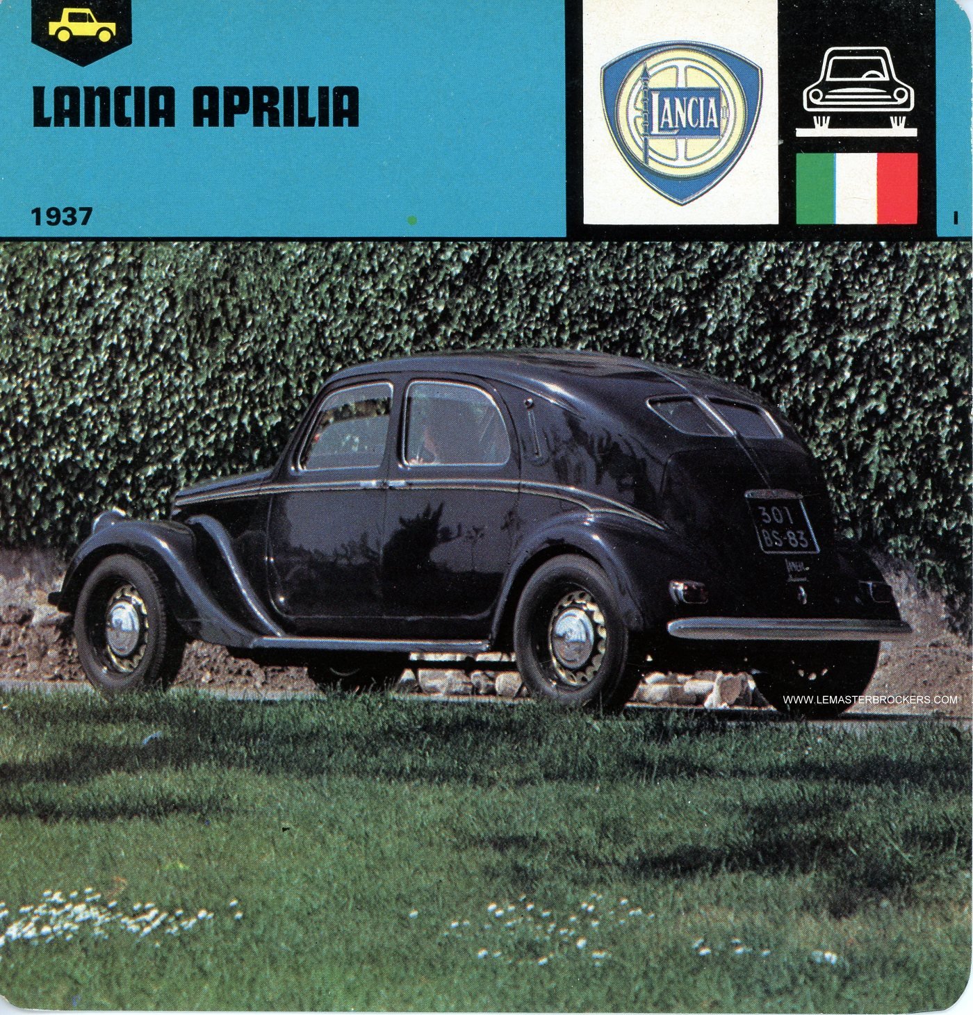 FICHE AUTO LANCIA APRILIA 1937