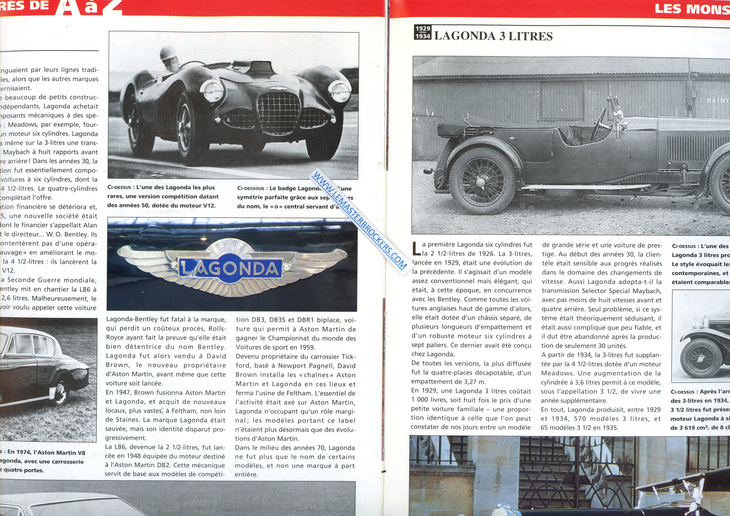 LAGONDA EARL REVUE AUTOMOBILE