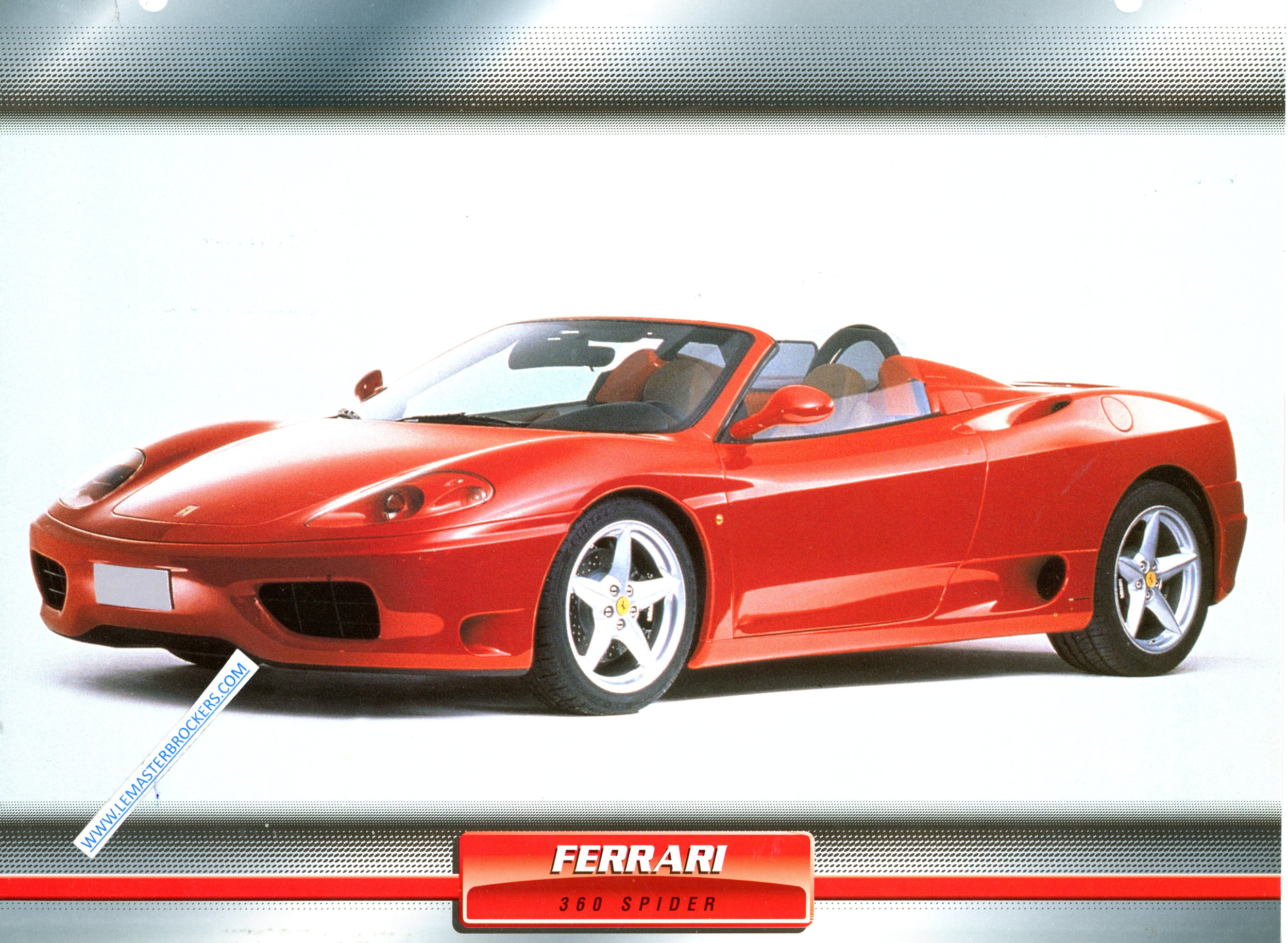 FICHE FERRARI 360 SPIDER VOITURE DE SPORT 2000