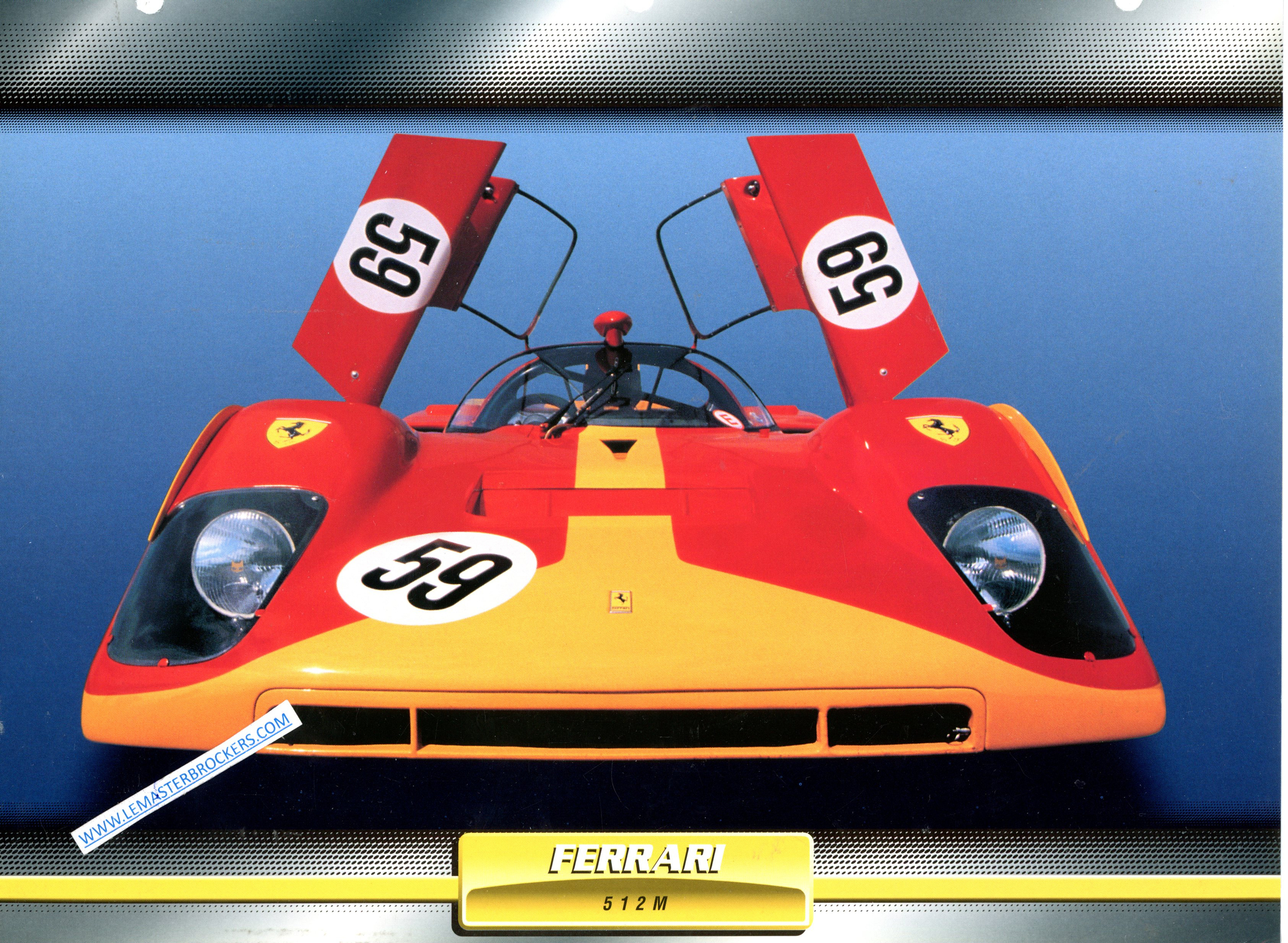 FERRARI 512M FICHE VOITURE DE SPORT 1971
