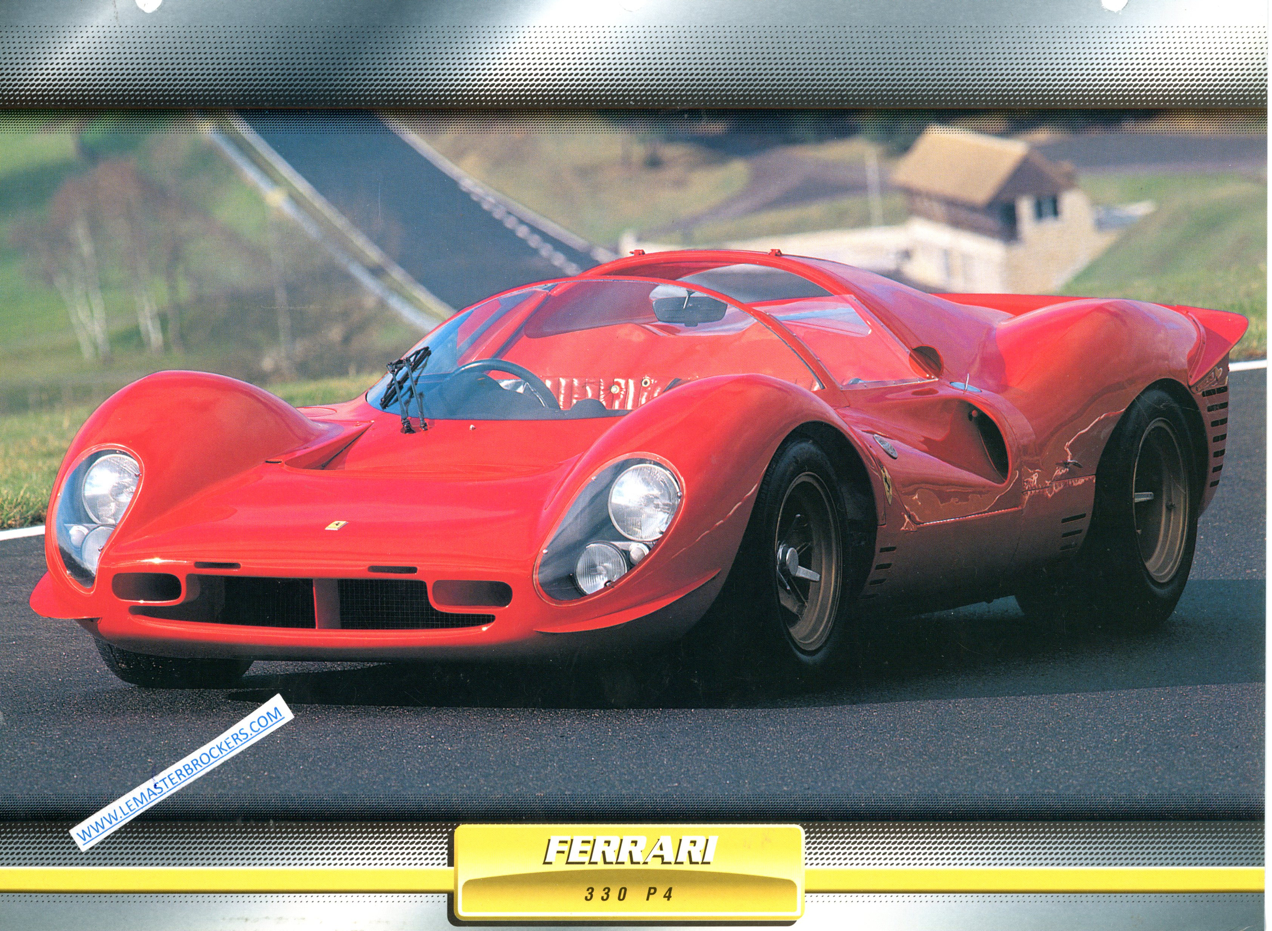 FERRARI 330 P4 FICHE VOITURE DE SPORT 1967