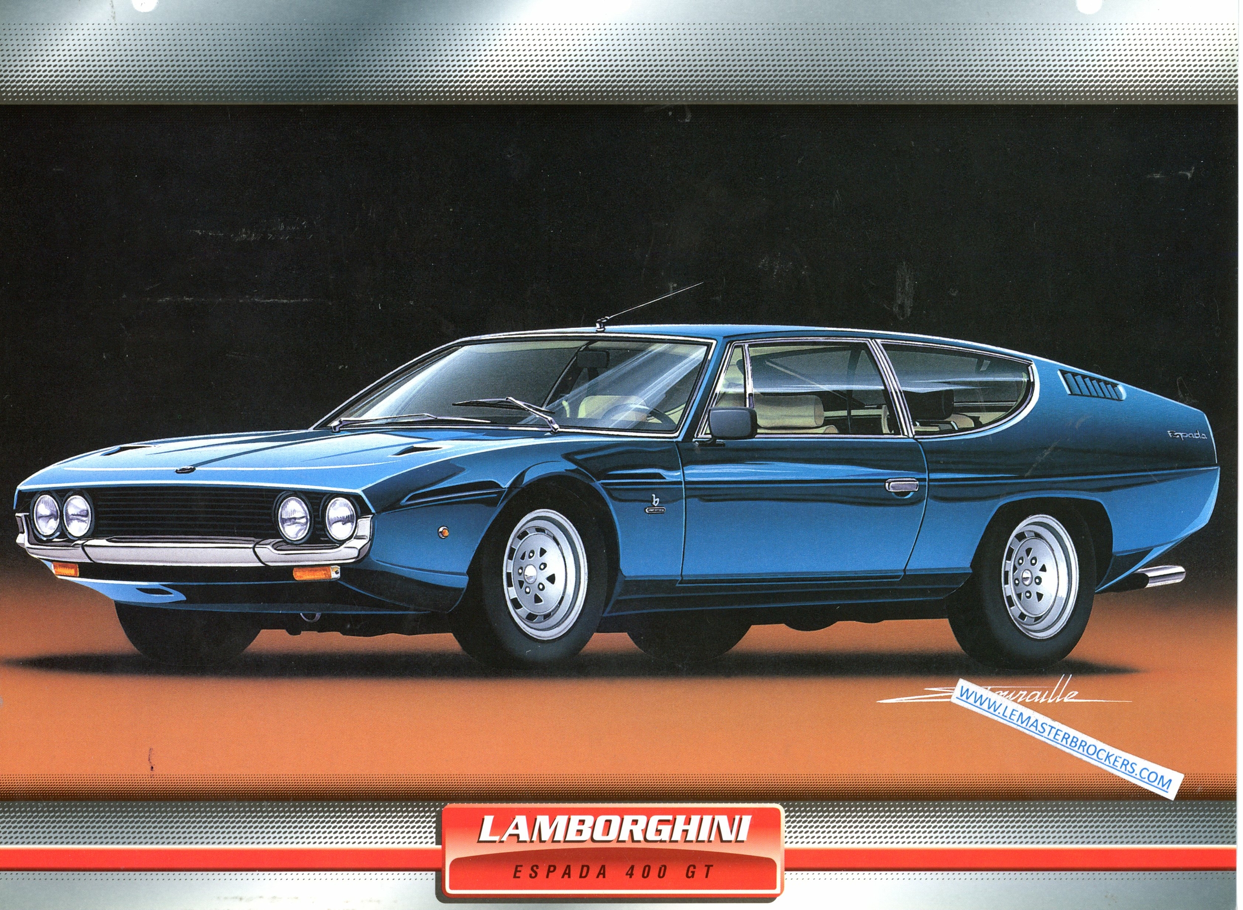 FICHE LAMBORGHINI ESPADA 400 GT VOITURE DE SPORT 1973