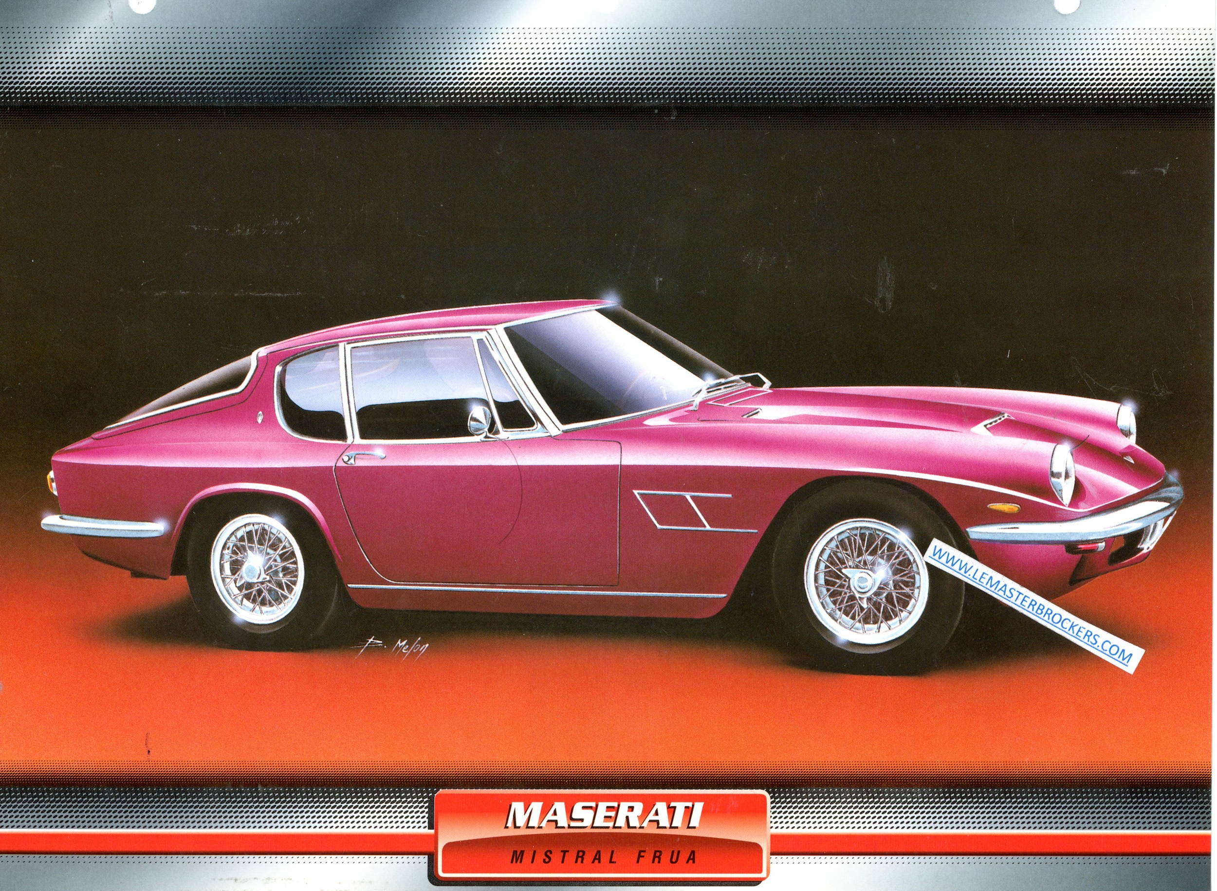 FICHE MASERATI MISTRAL FRUA VOITURES DE SPORT 1963