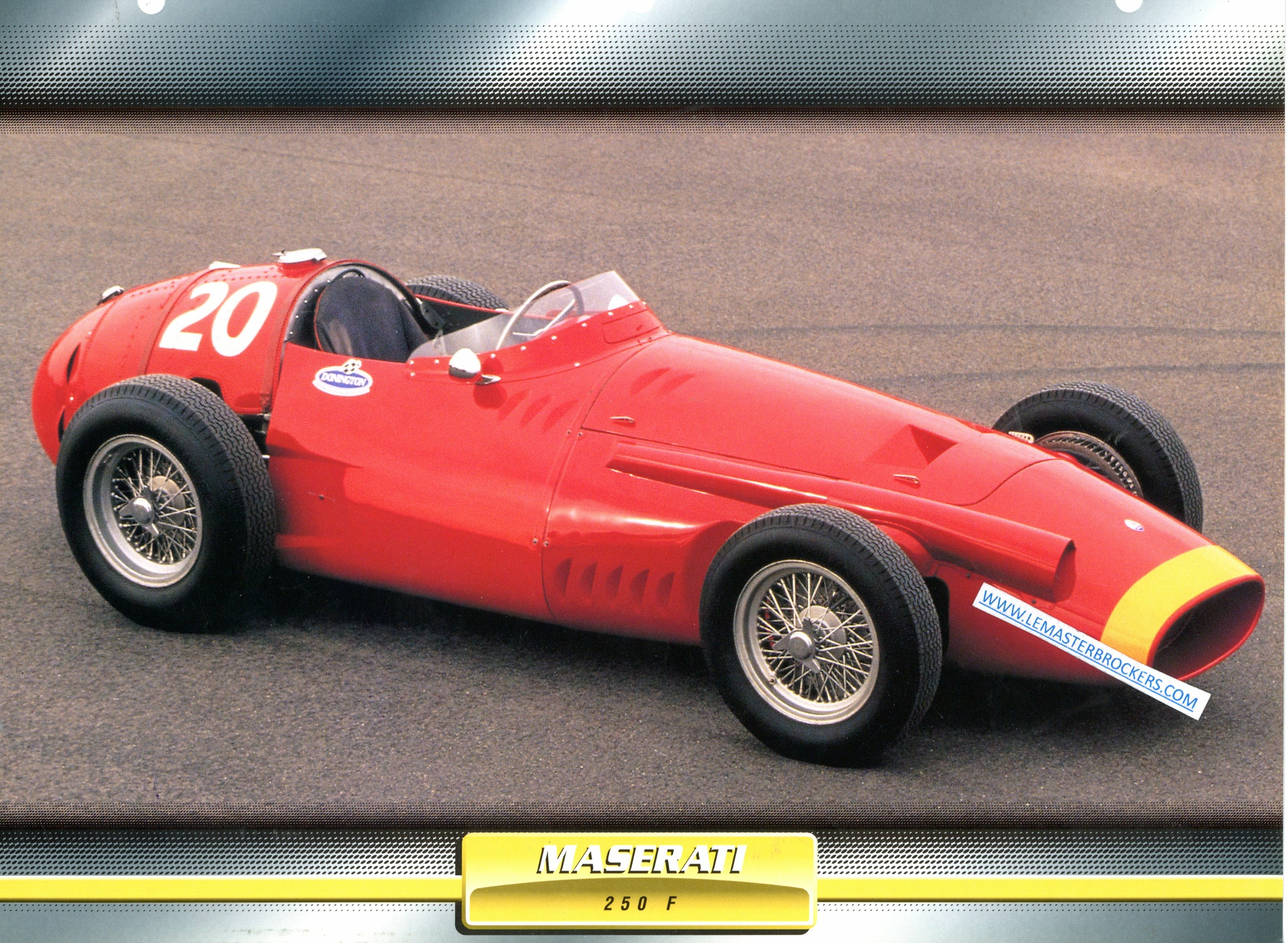 FICHE MASERATI 250 F VOITURE DE COURSE 1954